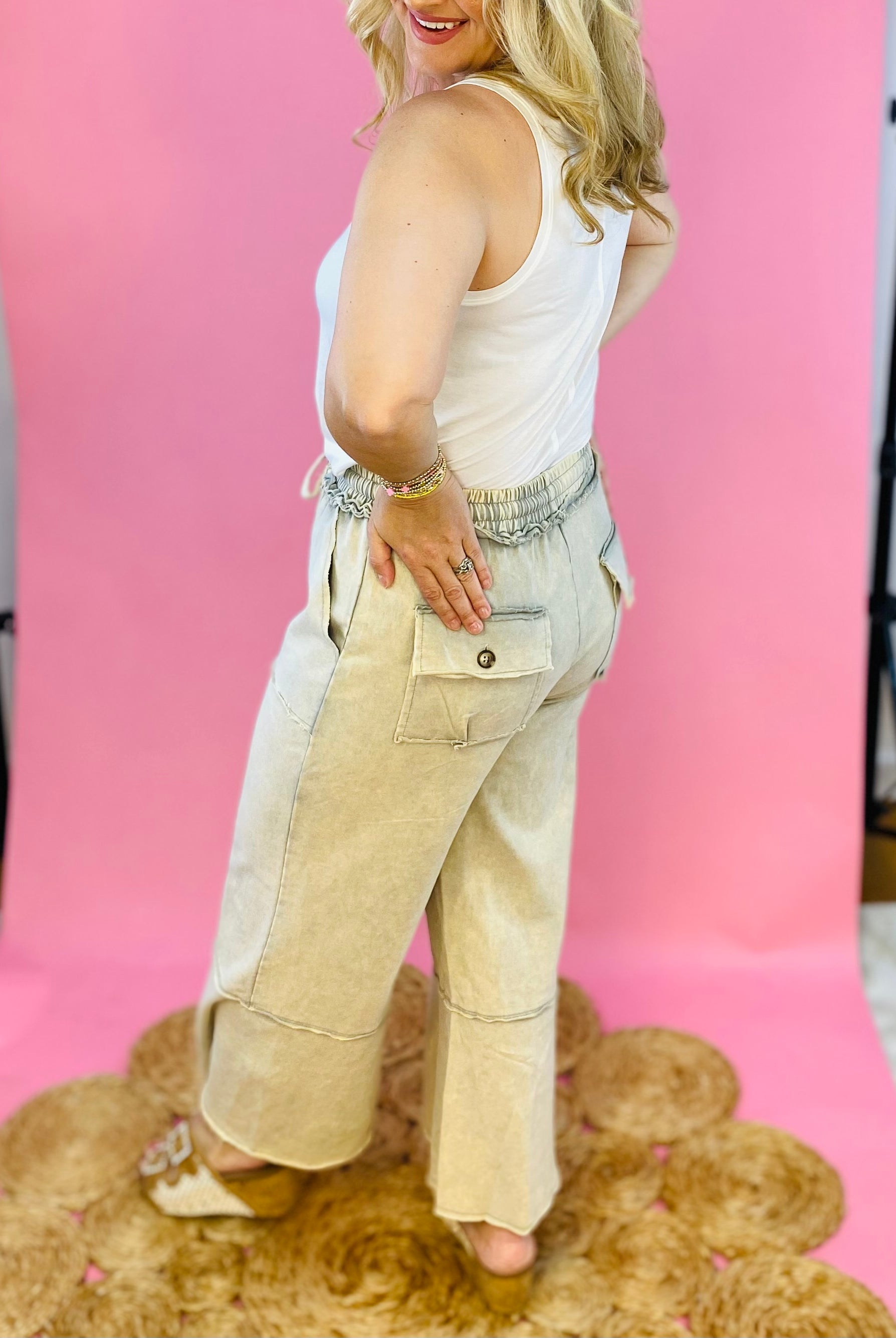 Mineral Washed Pants-240 Pants-Sage + Fig-The Lovely Closet, Women's Fashion Boutique in Alexandria, KY