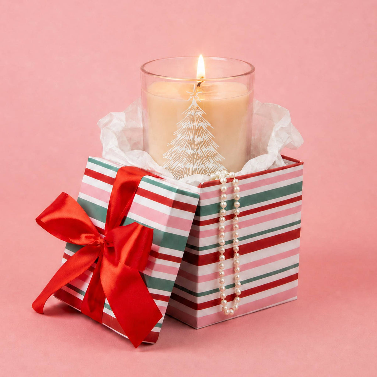 Sweet Grace Pink Tree Soy Candle 9.5oz-310 Gift-Bridgewater Candle Company-The Lovely Closet, Women's Fashion Boutique in Alexandria, KY