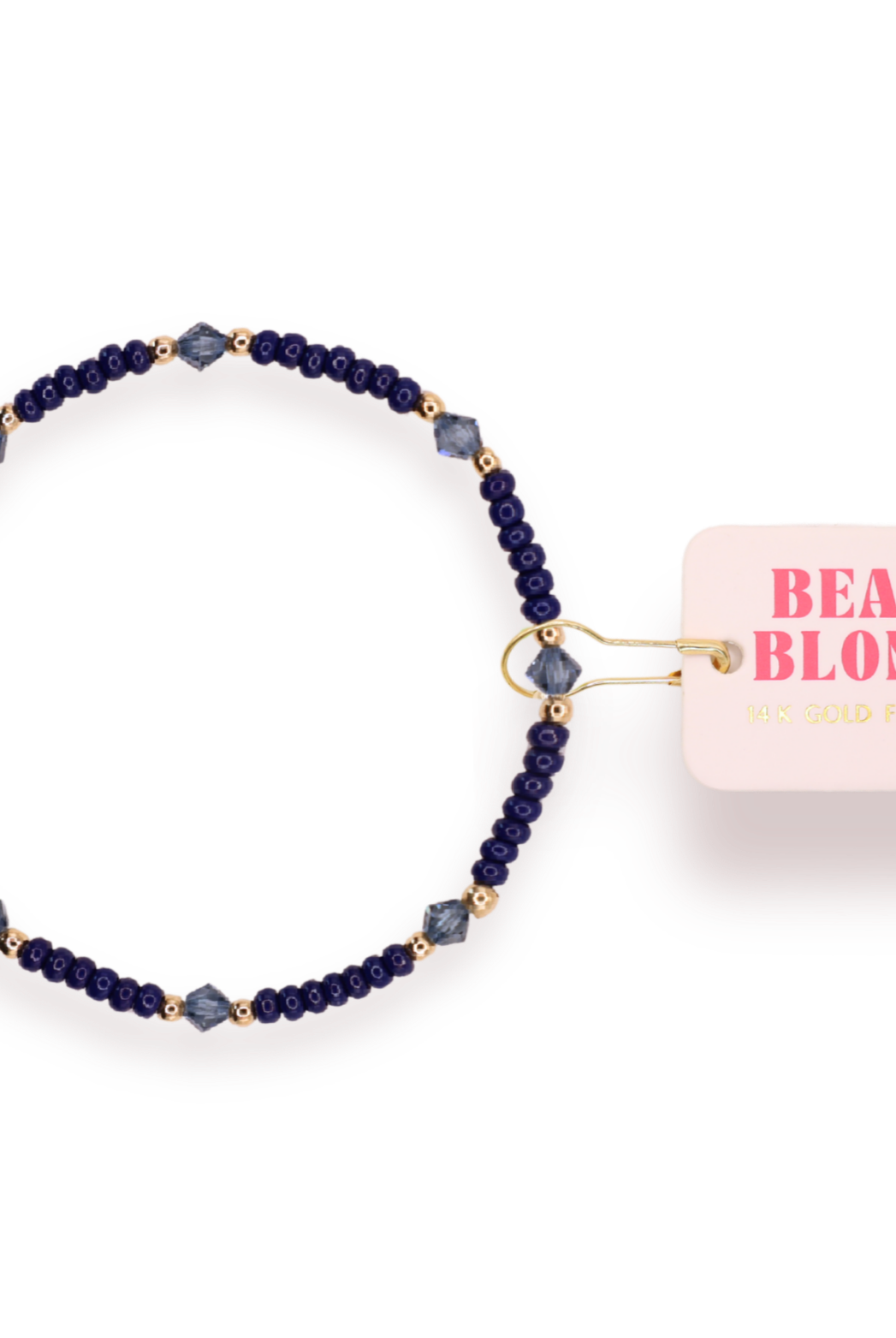 Eleanor Bracelet in Denim: Extended 7.25 inch-bracelet-Beaded Blondes-The Lovely Closet, Women's Fashion Boutique in Alexandria, KY