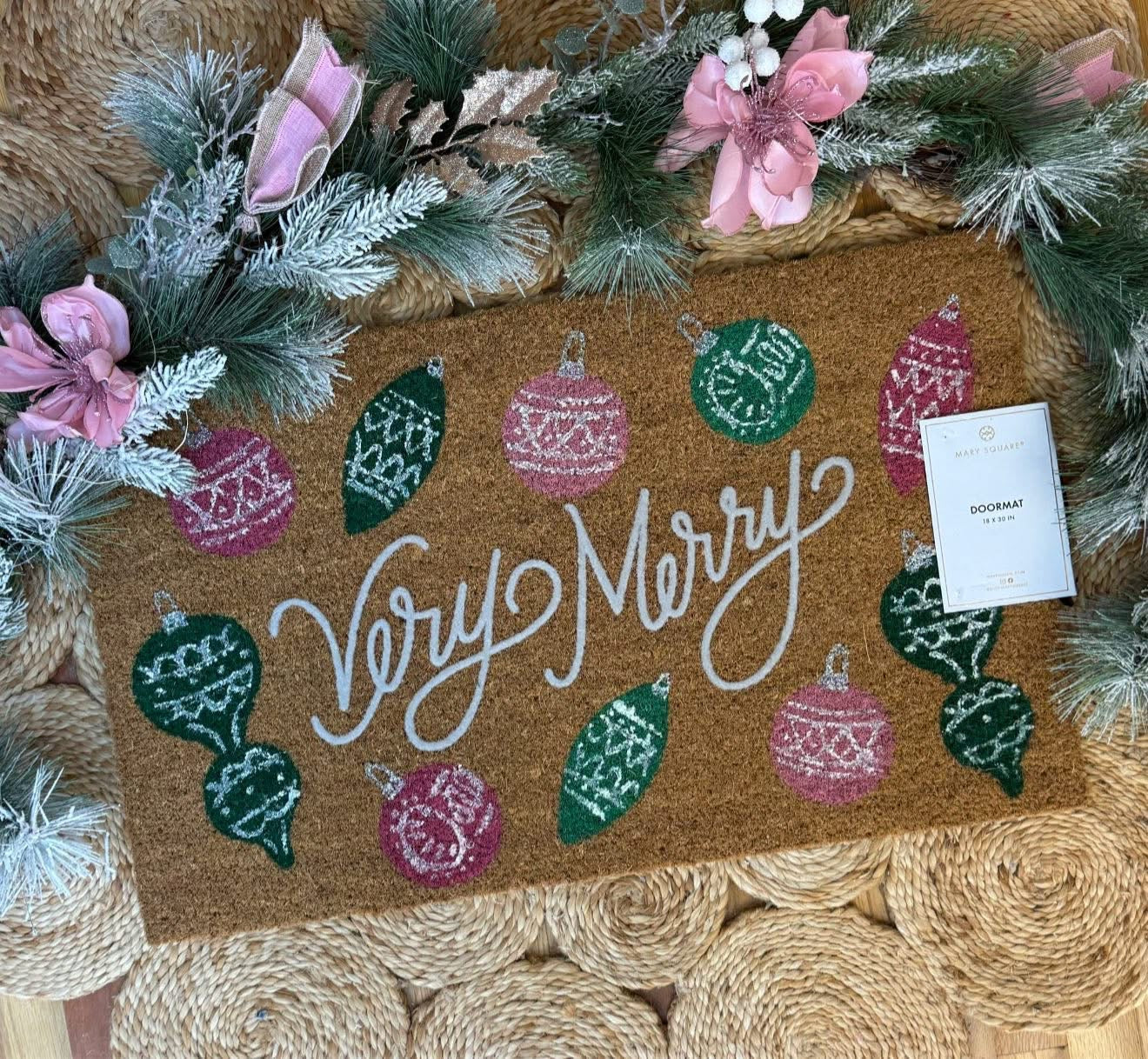 Mary Square 2025 Holiday Door Mat-350 Holiday-Mary Square-The Lovely Closet, Women's Fashion Boutique in Alexandria, KY