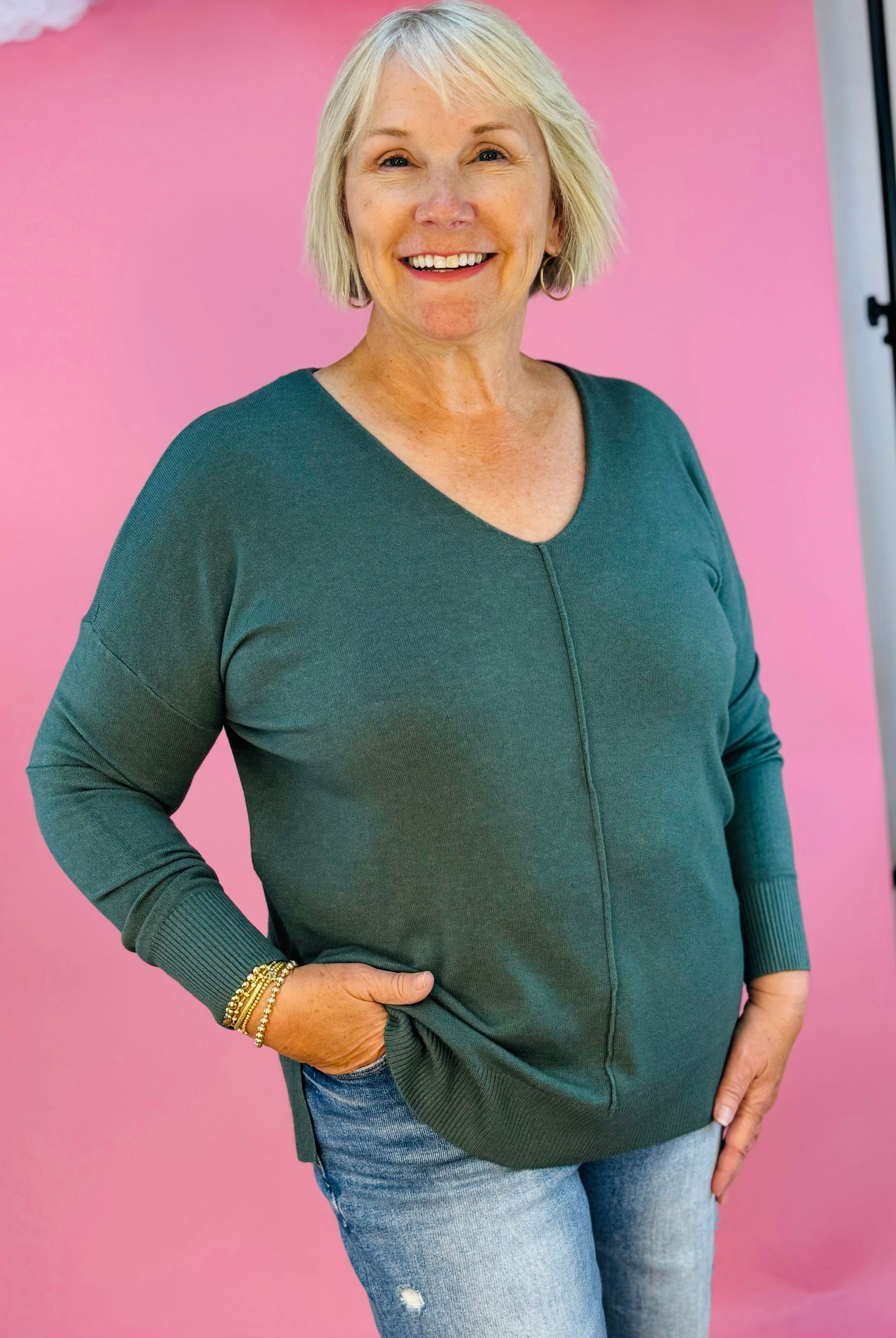 Dream Sweater - Teal-140 Sweaters-zenana-The Lovely Closet, Women's Fashion Boutique in Alexandria, KY