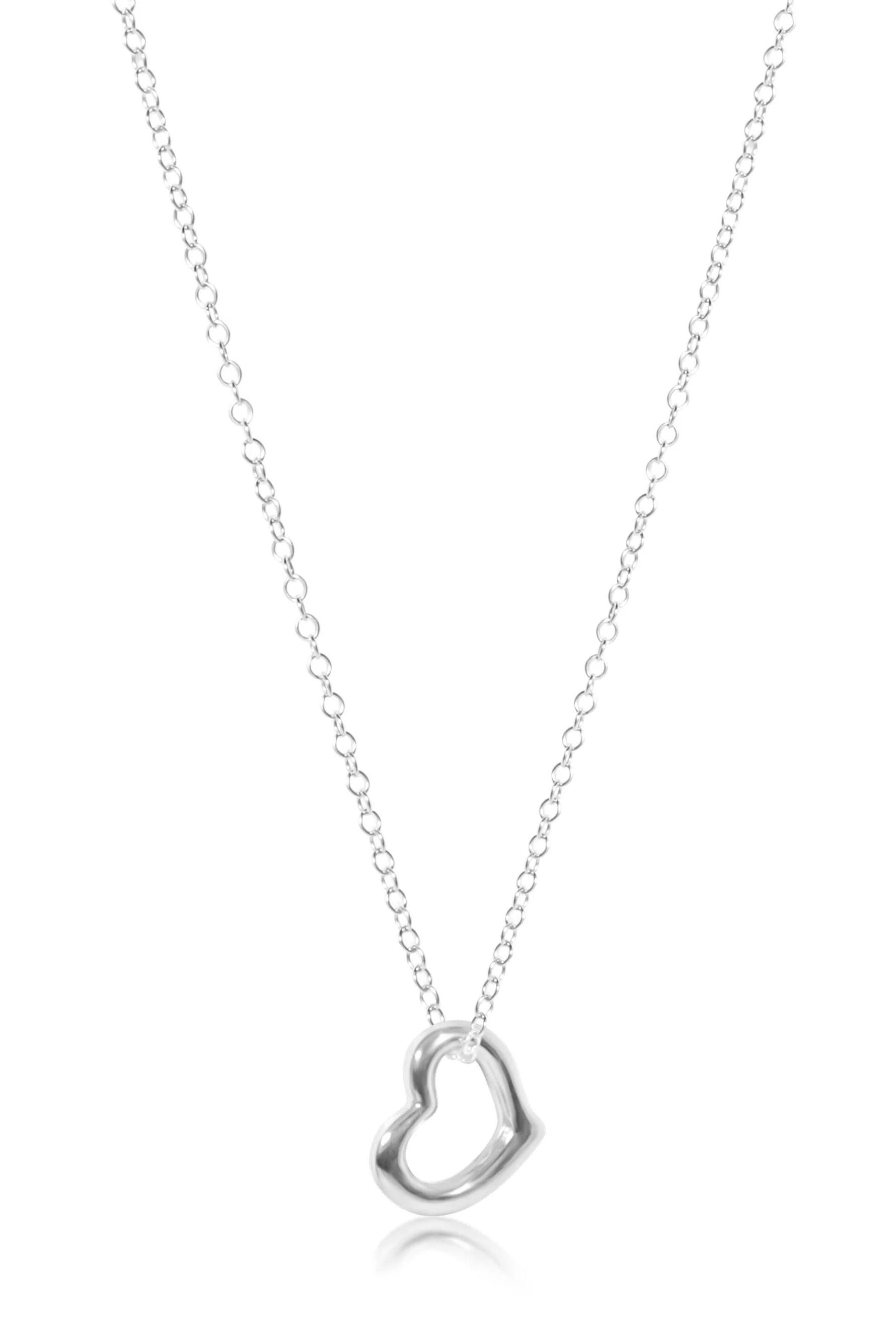 16” Sterling Love Charm Necklace-260 eNewton-eNewton-The Lovely Closet, Women's Fashion Boutique in Alexandria, KY