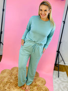 Mary Square Luxury Pant Set - Lagoon-310 Gift-Mary Square-The Lovely Closet, Women's Fashion Boutique in Alexandria, KY