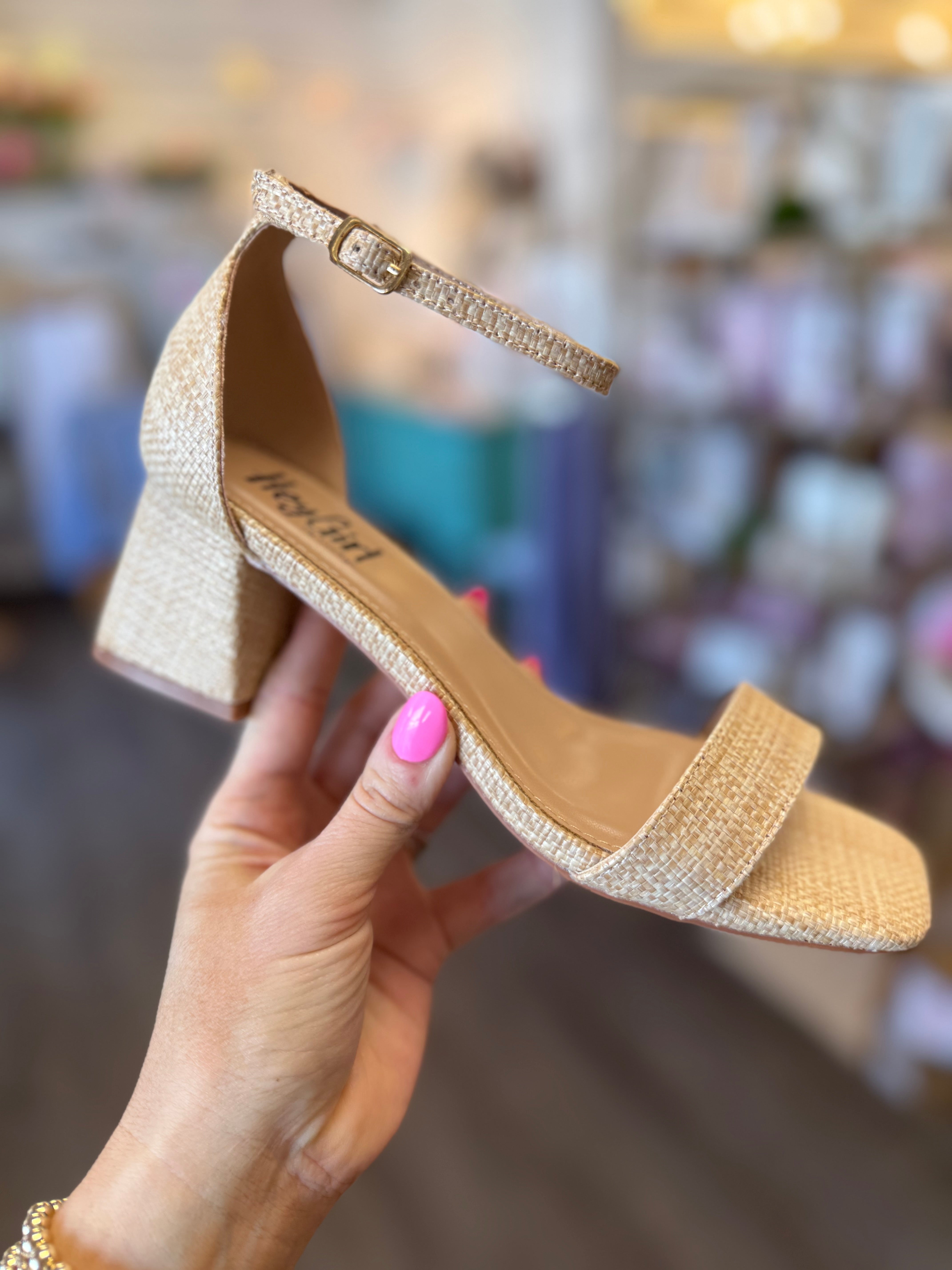 Corkys Hey Girl Save the Date - Raffia-270 Shoes-Corkys-The Lovely Closet, Women's Fashion Boutique in Alexandria, KY