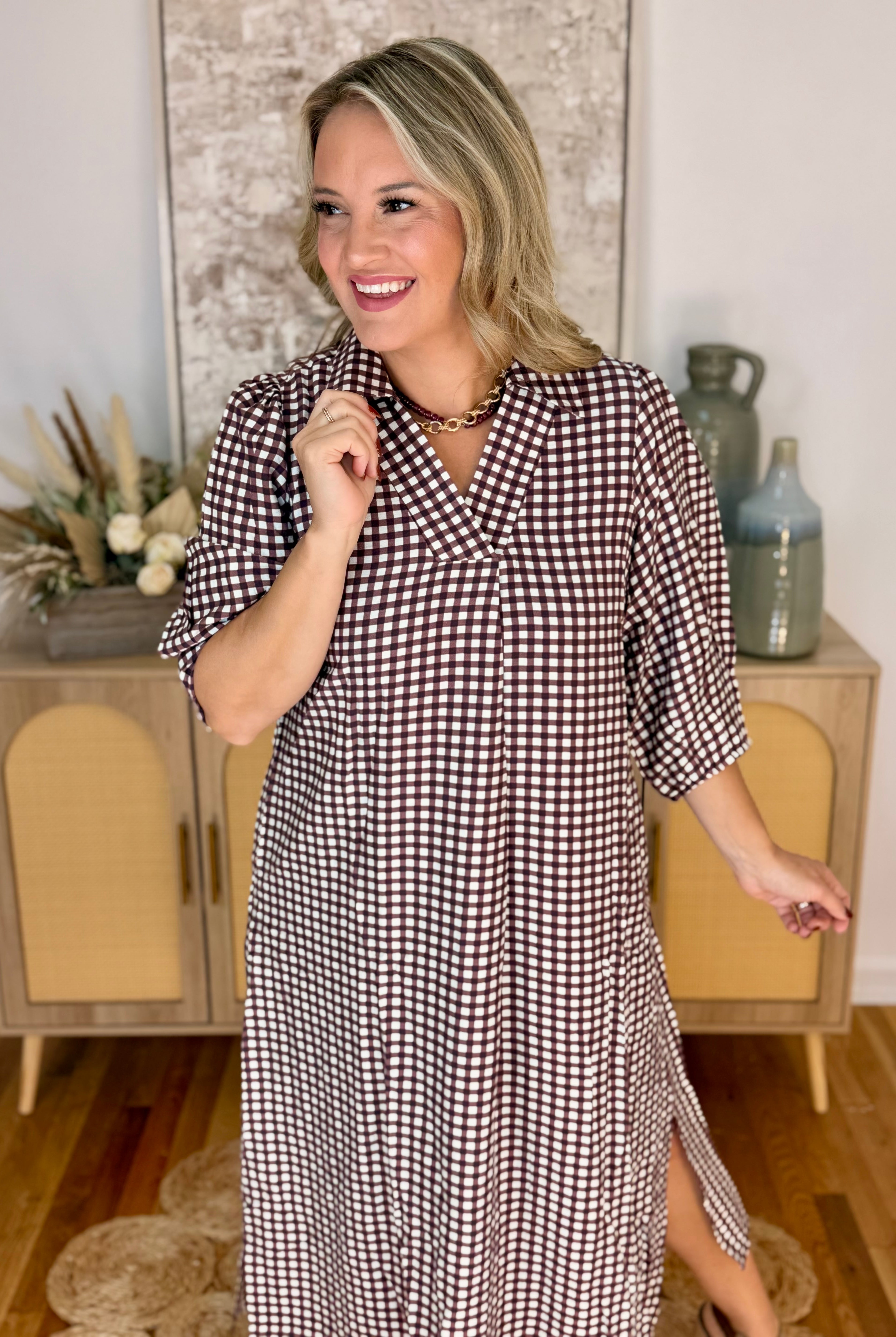 Changing Seasons Midi Dress-180 Dresses-Umgee-The Lovely Closet, Women's Fashion Boutique in Alexandria, KY