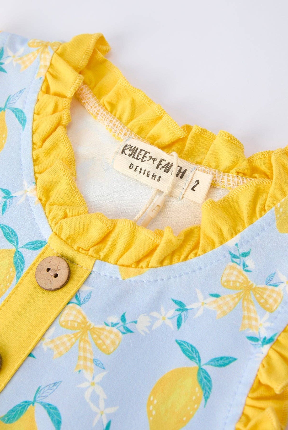 Lemon Floral Print Sleeveless Ruffle Dress-360 Carolines Closet-Rylee Faith Designs-The Lovely Closet, Women's Fashion Boutique in Alexandria, KY