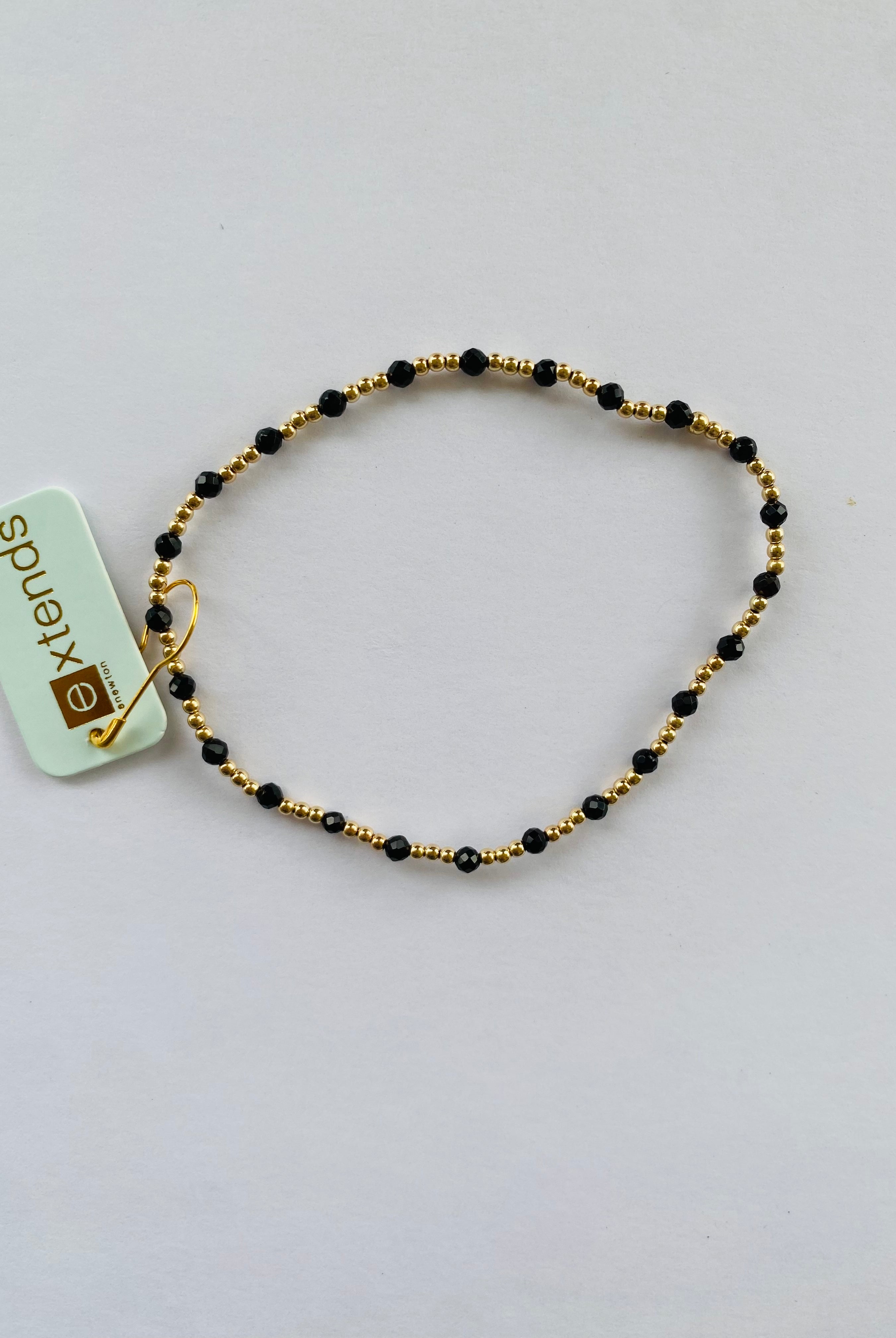 EXTENDS Gold Sincerity 3mm Faceted Onyx-260 eNewton-eNewton-The Lovely Closet, Women's Fashion Boutique in Alexandria, KY