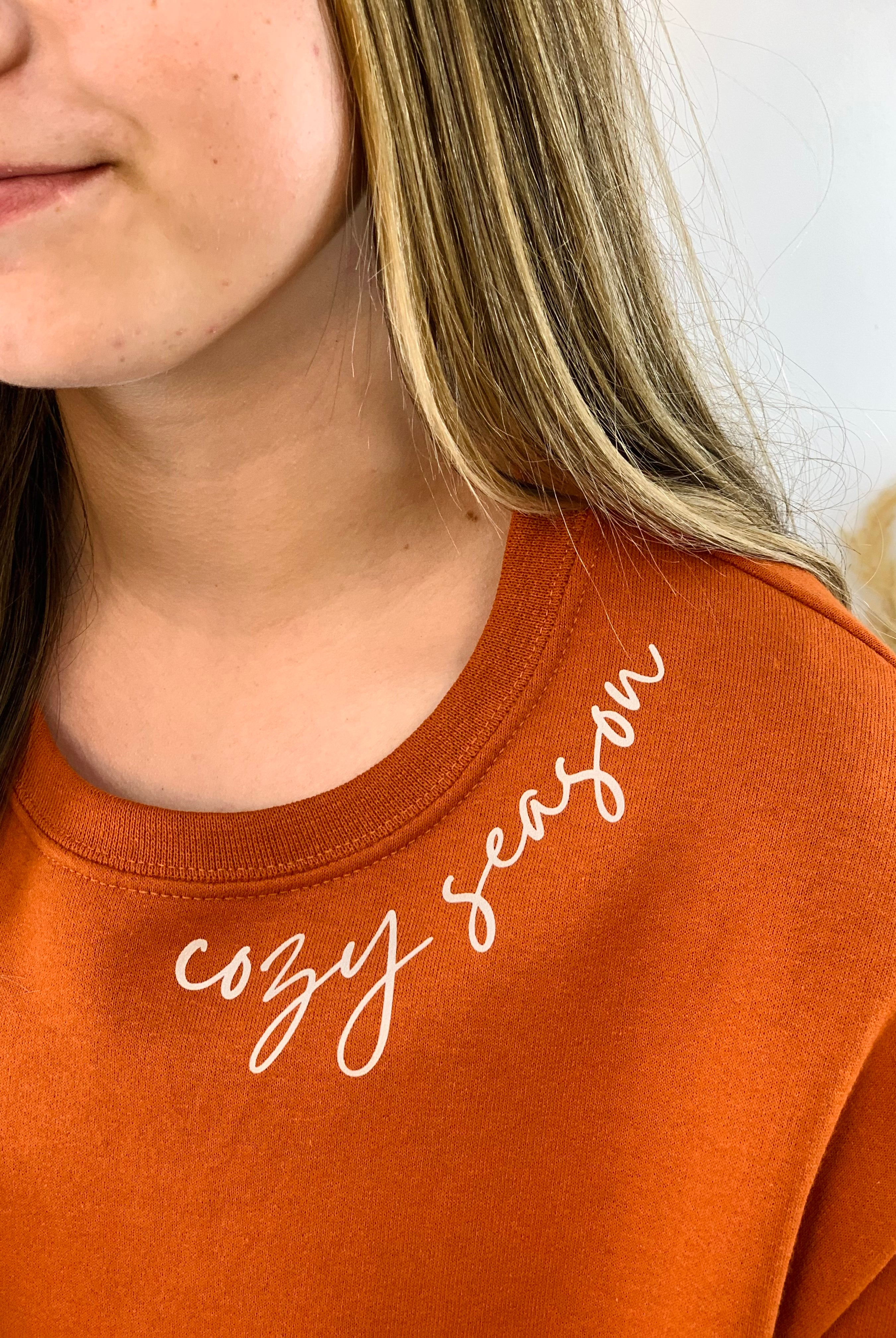 Cozy Season Collar Design - Spice Orange-135 T-Shirt Bar-The Lovely Closet-The Lovely Closet, Women's Fashion Boutique in Alexandria, KY