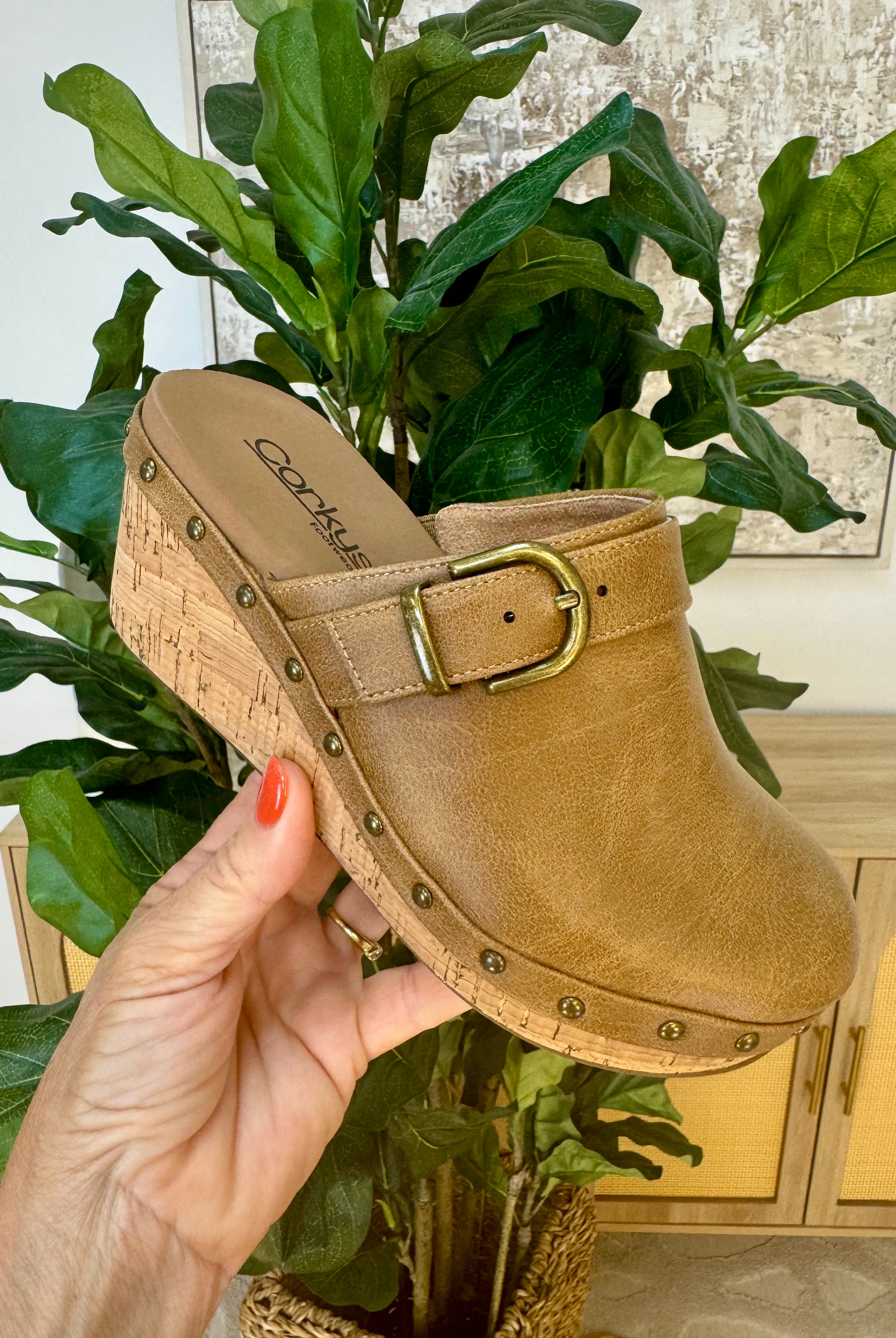 Corkys Who Knew Clog - Tan-270 Shoes-Corkys-The Lovely Closet, Women's Fashion Boutique in Alexandria, KY