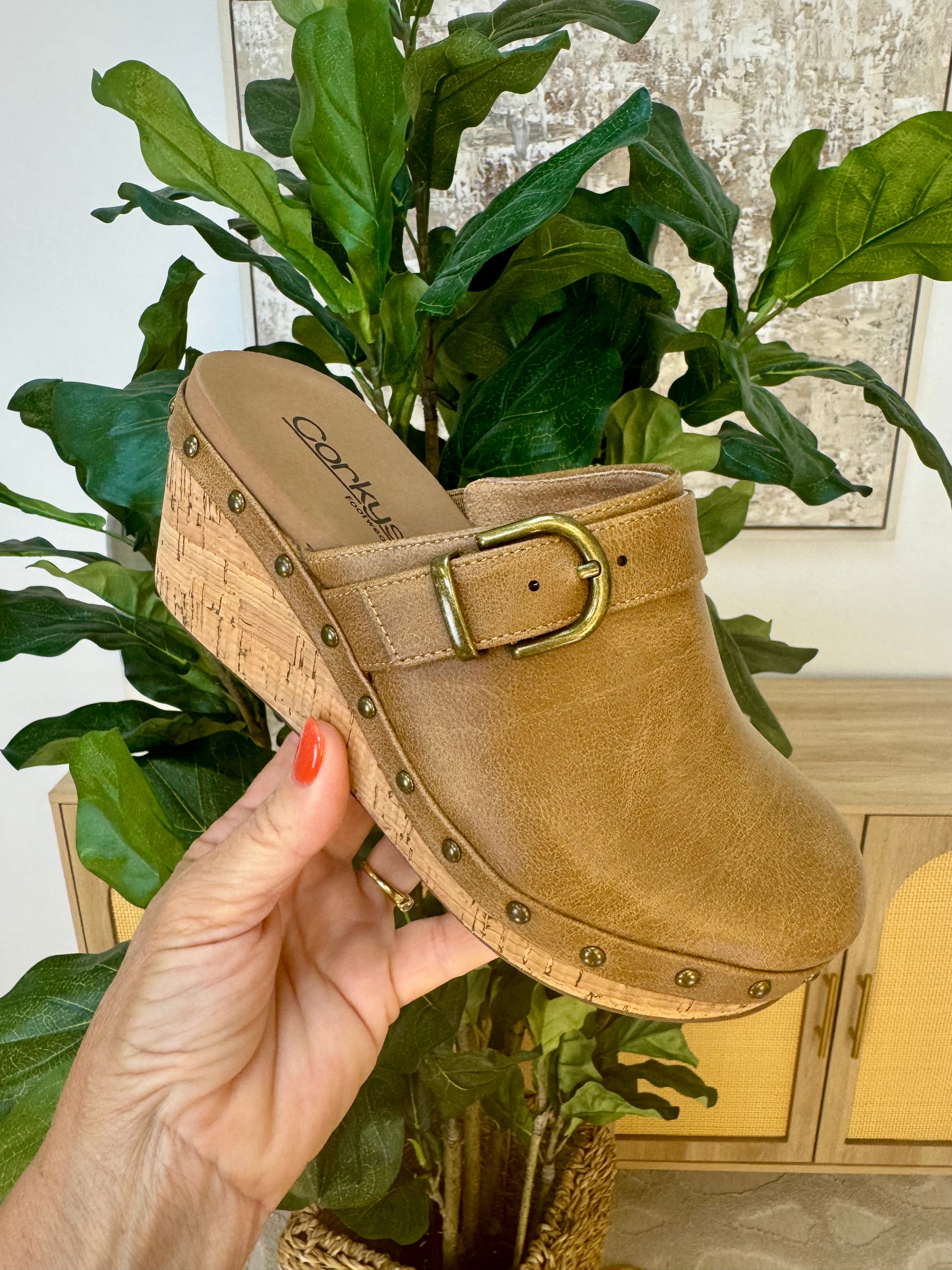 Corkys Who Knew Clog - Tan-270 Shoes-Corkys-The Lovely Closet, Women's Fashion Boutique in Alexandria, KY
