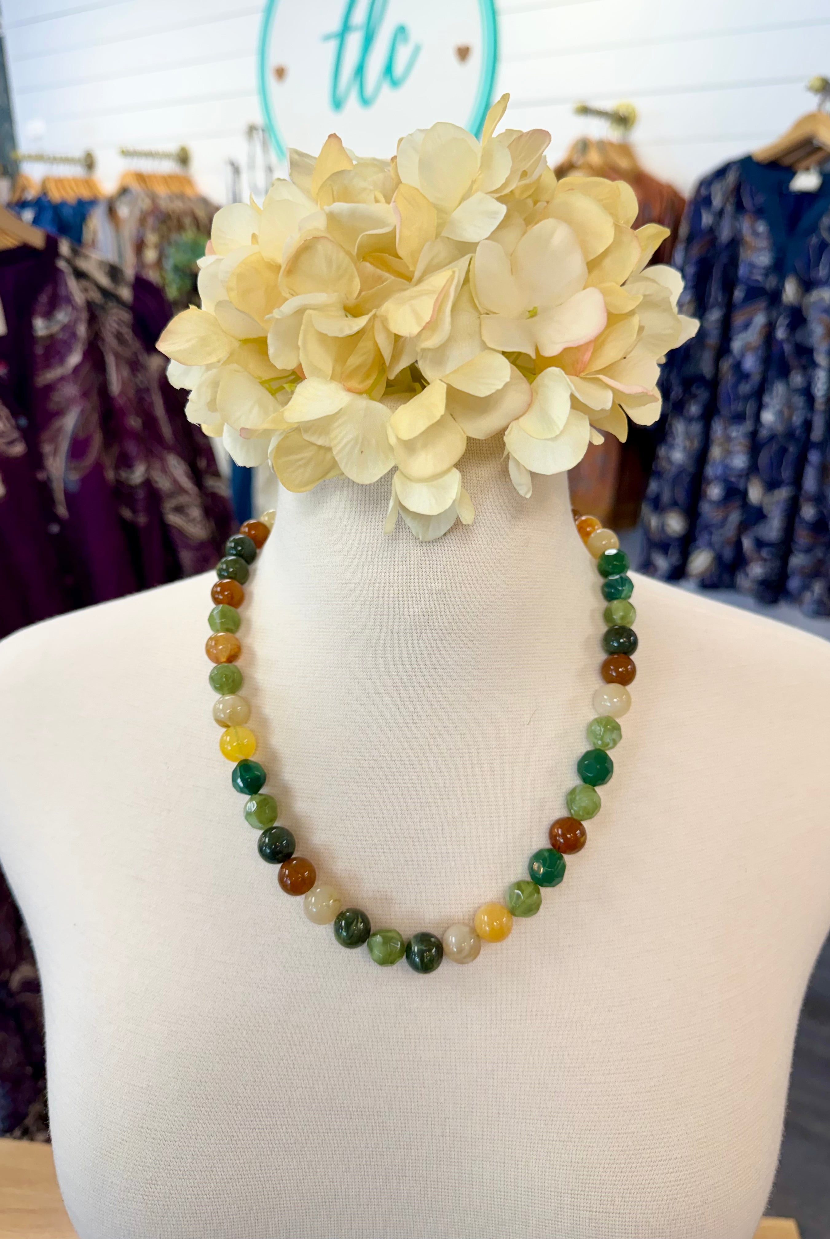 Green Apple Candy Bead Necklace-280 Accessories-Golden Stella-The Lovely Closet, Women's Fashion Boutique in Alexandria, KY