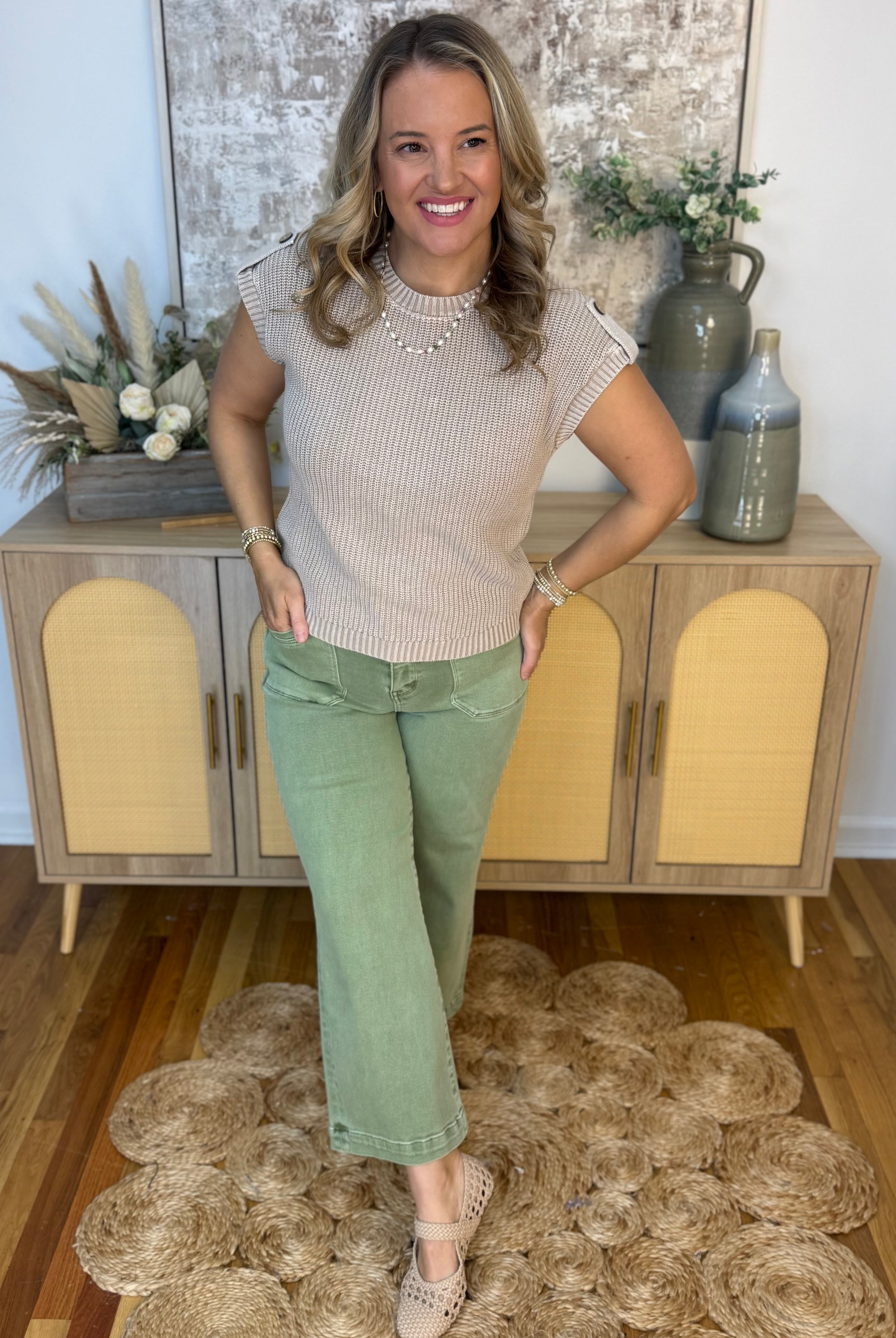 Weekend Getaway Top - Wheat-100 Short Sleeve Tops-Blu Pepper-The Lovely Closet, Women's Fashion Boutique in Alexandria, KY