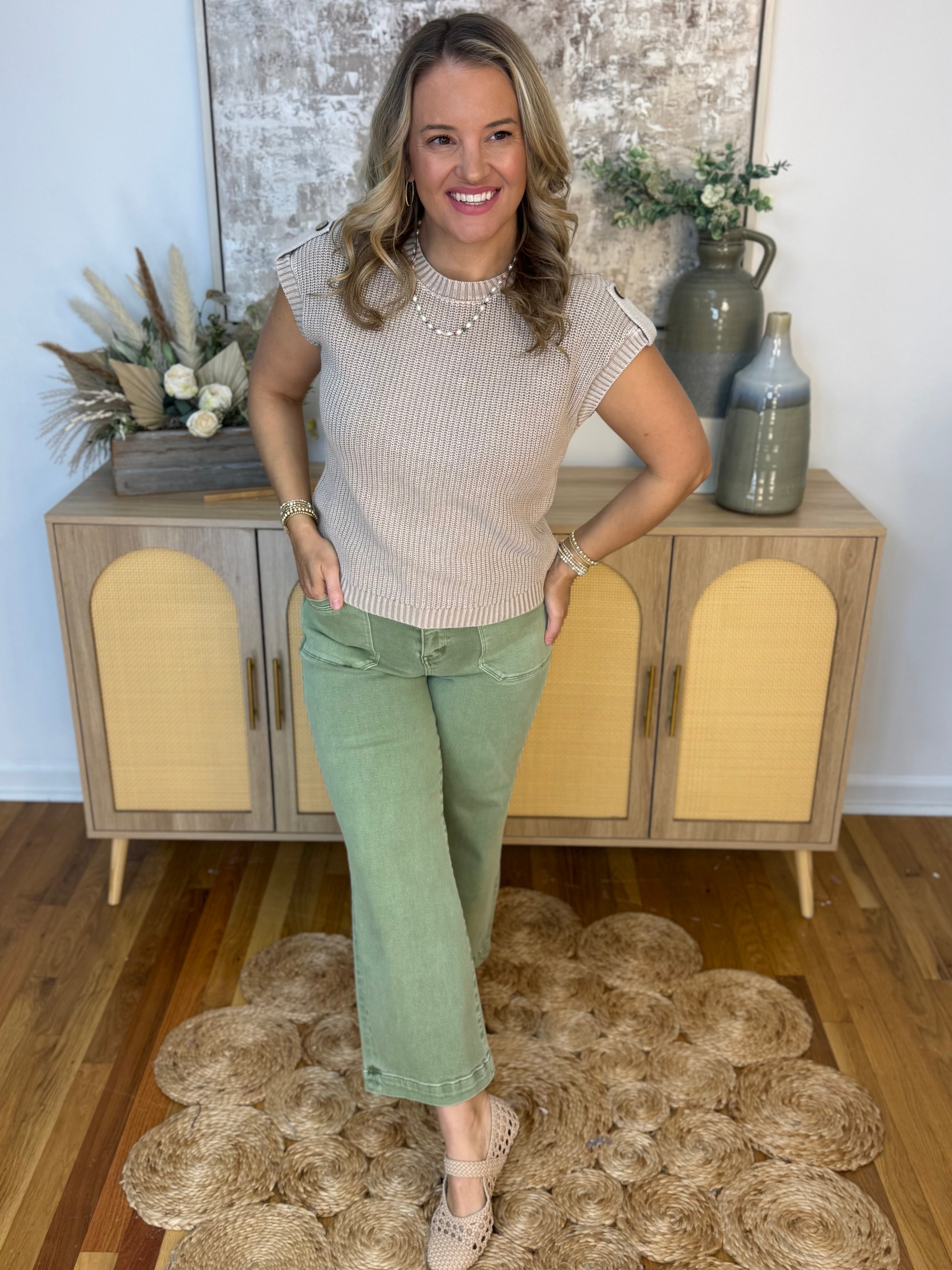 Weekend Getaway Top - Wheat-100 Short Sleeve Tops-Blu Pepper-The Lovely Closet, Women's Fashion Boutique in Alexandria, KY