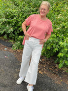 Cropped Summer White Pants-240 Pants-The Lovely Closet-The Lovely Closet, Women's Fashion Boutique in Alexandria, KY