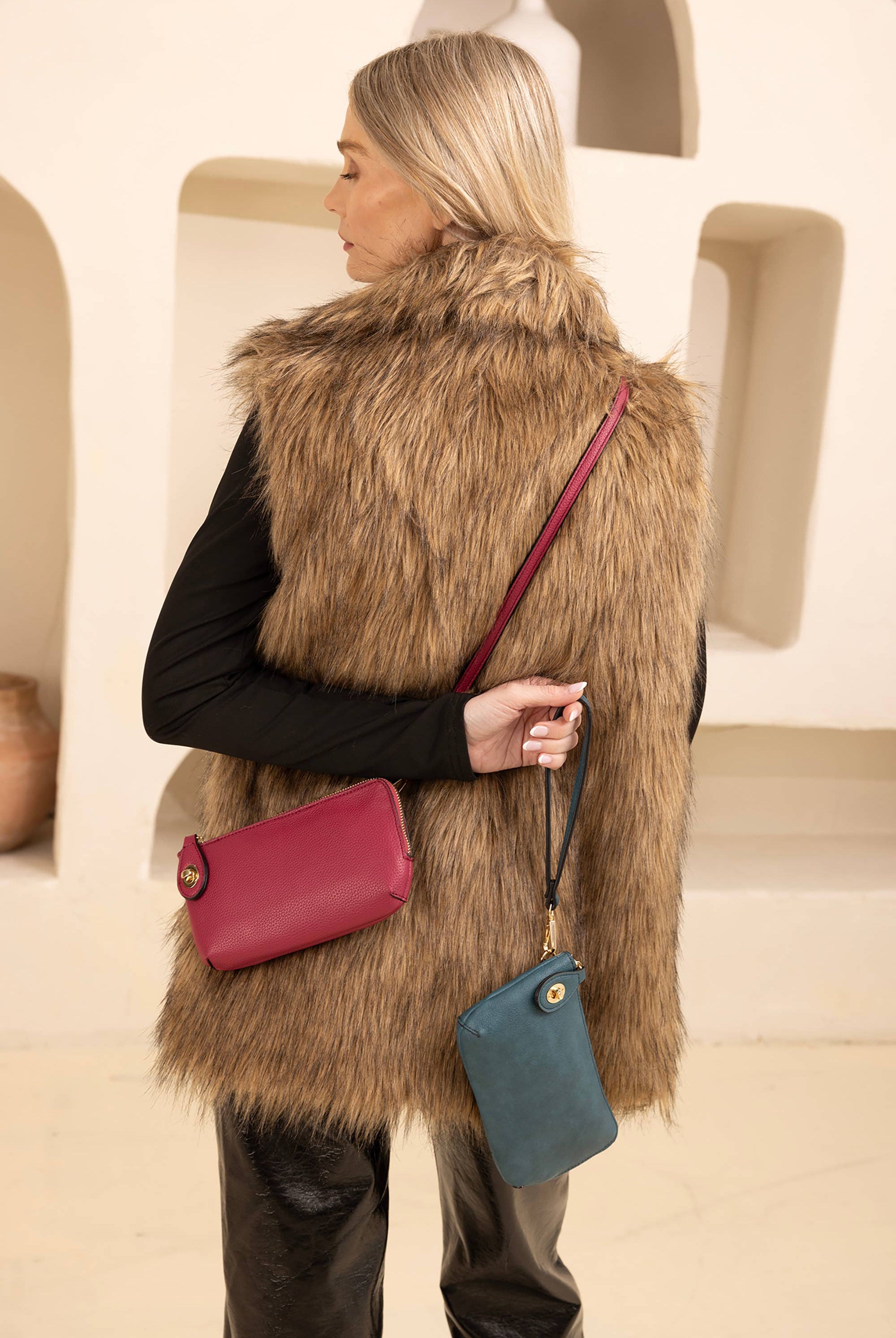 Kendall Crossbody/Wristlet - Tan/Brown-290 Bag/Handbags-Jen & Co.-The Lovely Closet, Women's Fashion Boutique in Alexandria, KY