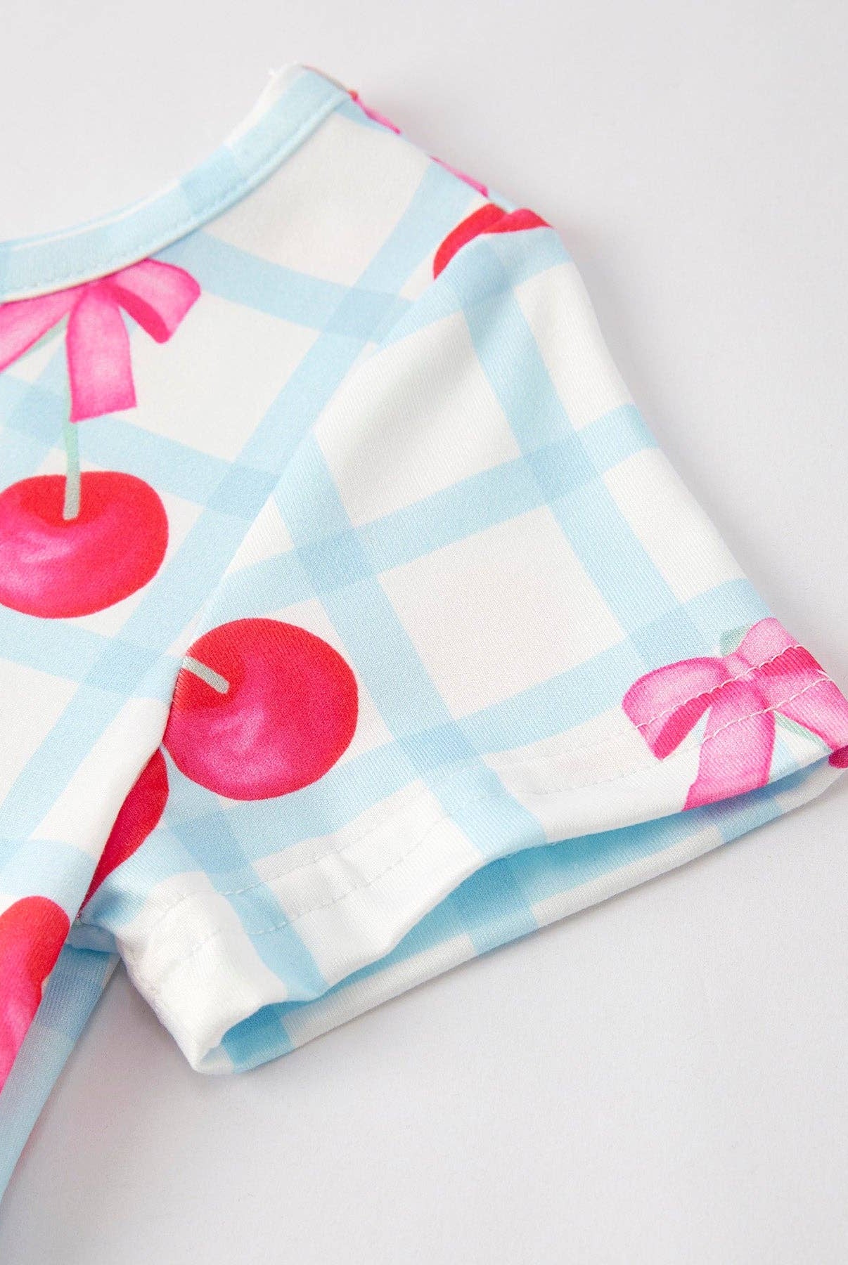 Charming Cherry Plaid Girls' Dress-360 Carolines Closet-Rylee Faith Designs-The Lovely Closet, Women's Fashion Boutique in Alexandria, KY