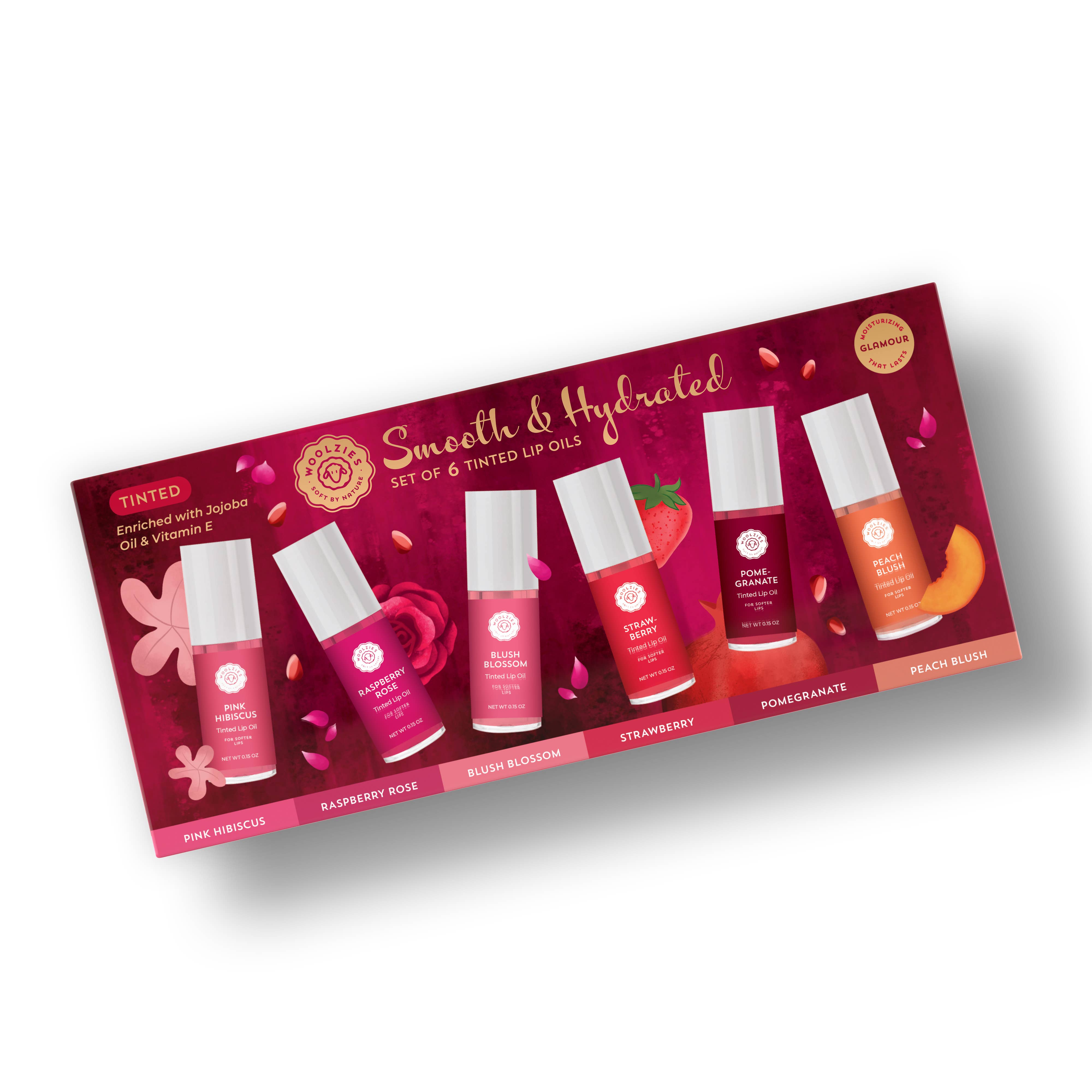 Smooth & Hydrated Lip Oil Collection – Set of 6-350 Holiday-Woolzies-The Lovely Closet, Women's Fashion Boutique in Alexandria, KY
