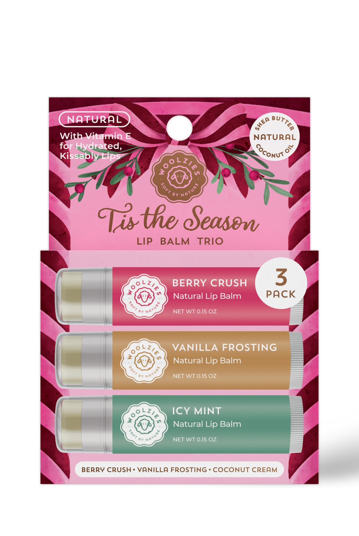 Tis the Season Holiday Lip Balm Trio-350 Holiday-Woolzies-The Lovely Closet, Women's Fashion Boutique in Alexandria, KY