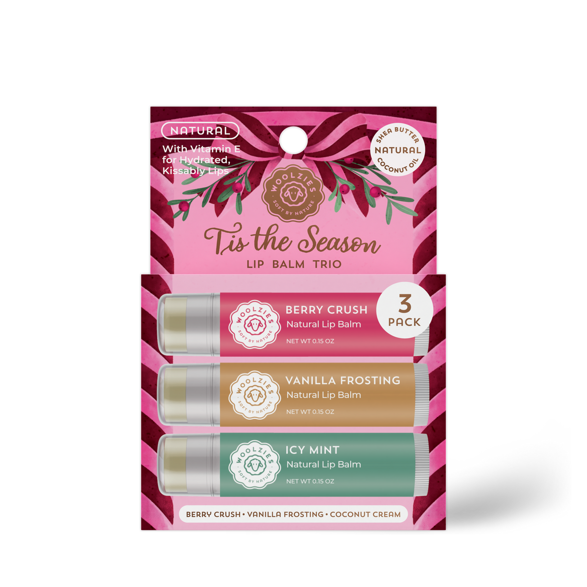 Tis the Season Holiday Lip Balm Trio-350 Holiday-Woolzies-The Lovely Closet, Women's Fashion Boutique in Alexandria, KY