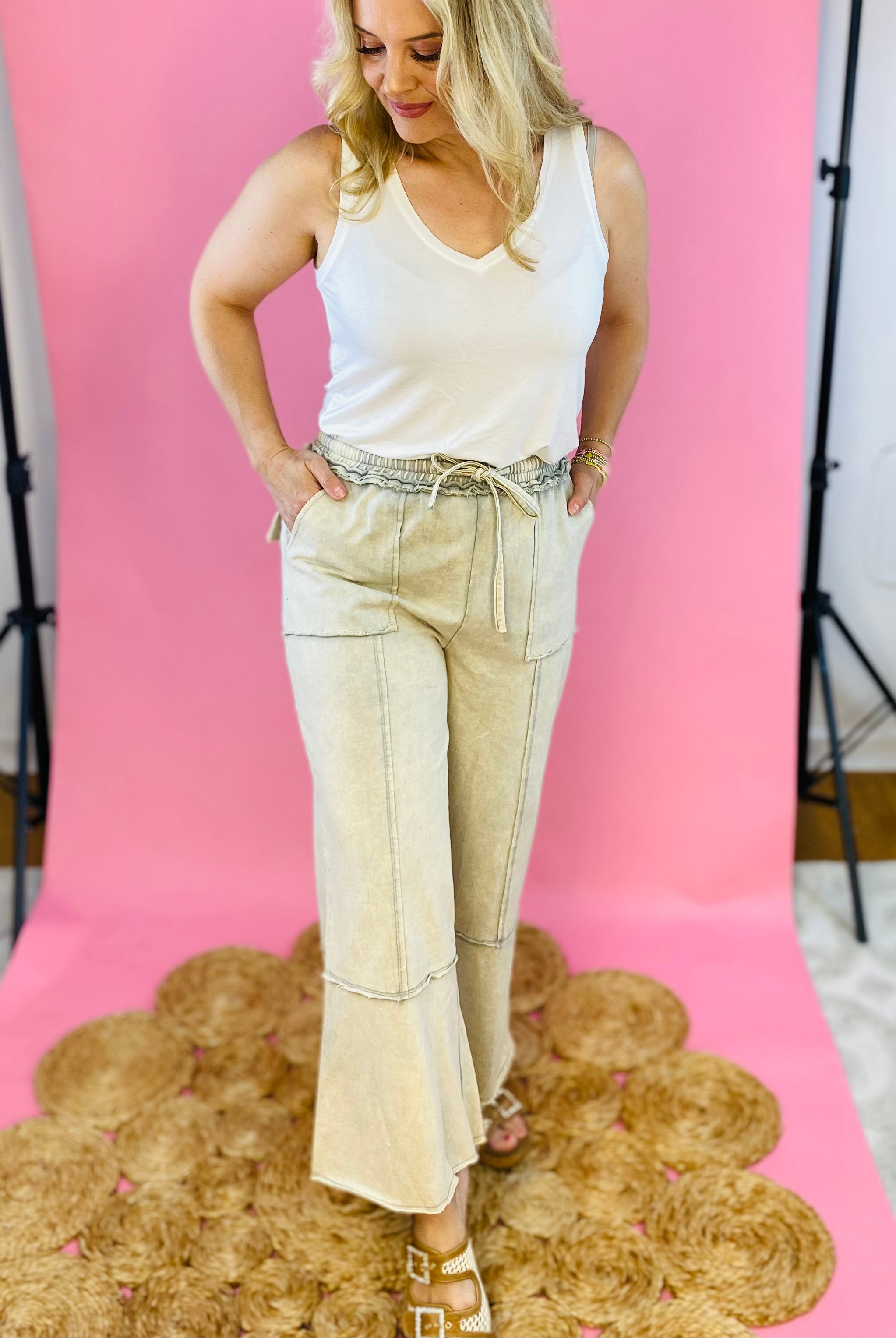 Mineral Washed Pants-240 Pants-Sage + Fig-The Lovely Closet, Women's Fashion Boutique in Alexandria, KY