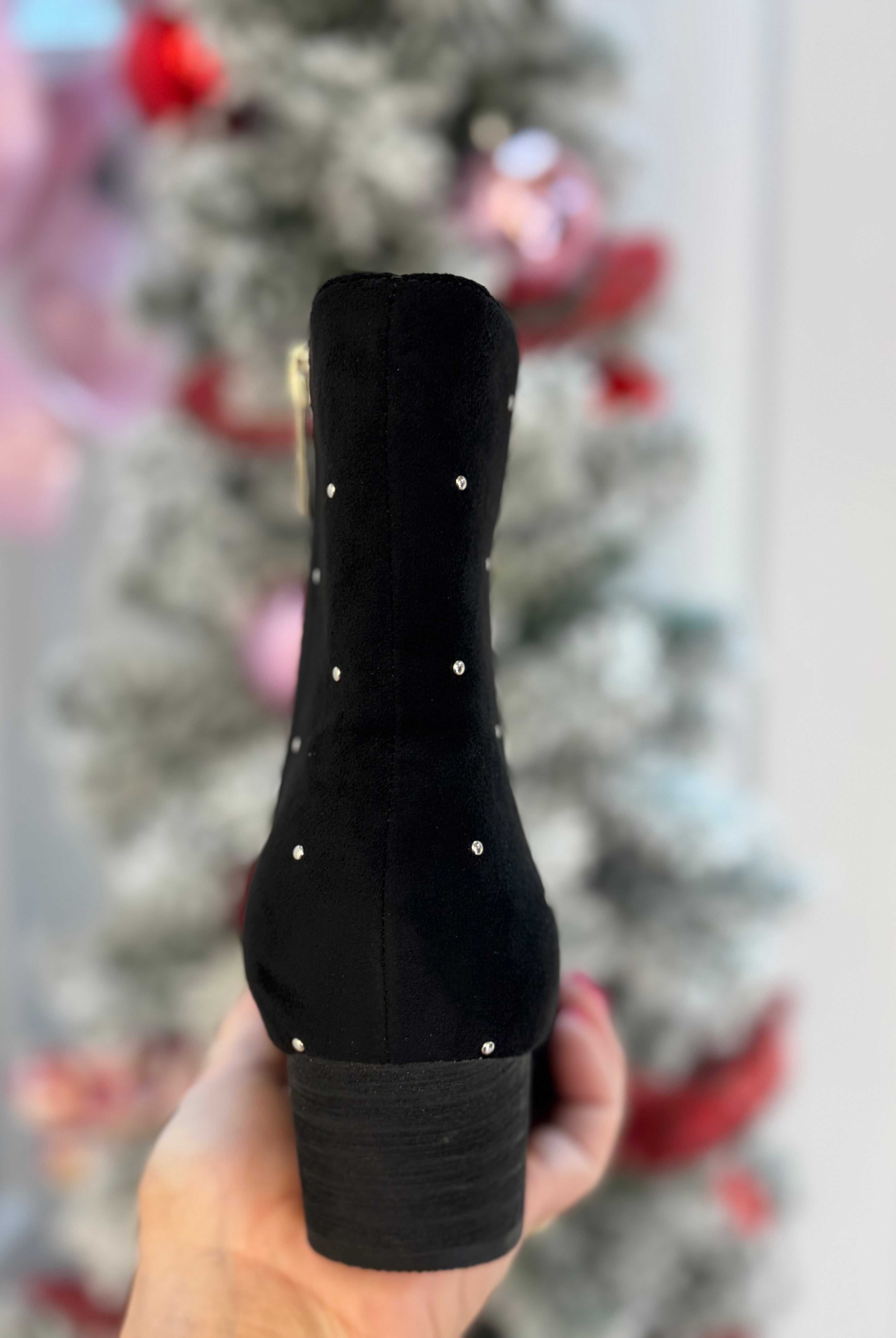 Corkys Such a Tease Black Faux Suede Bootie-270 Shoes-Corkys-The Lovely Closet, Women's Fashion Boutique in Alexandria, KY