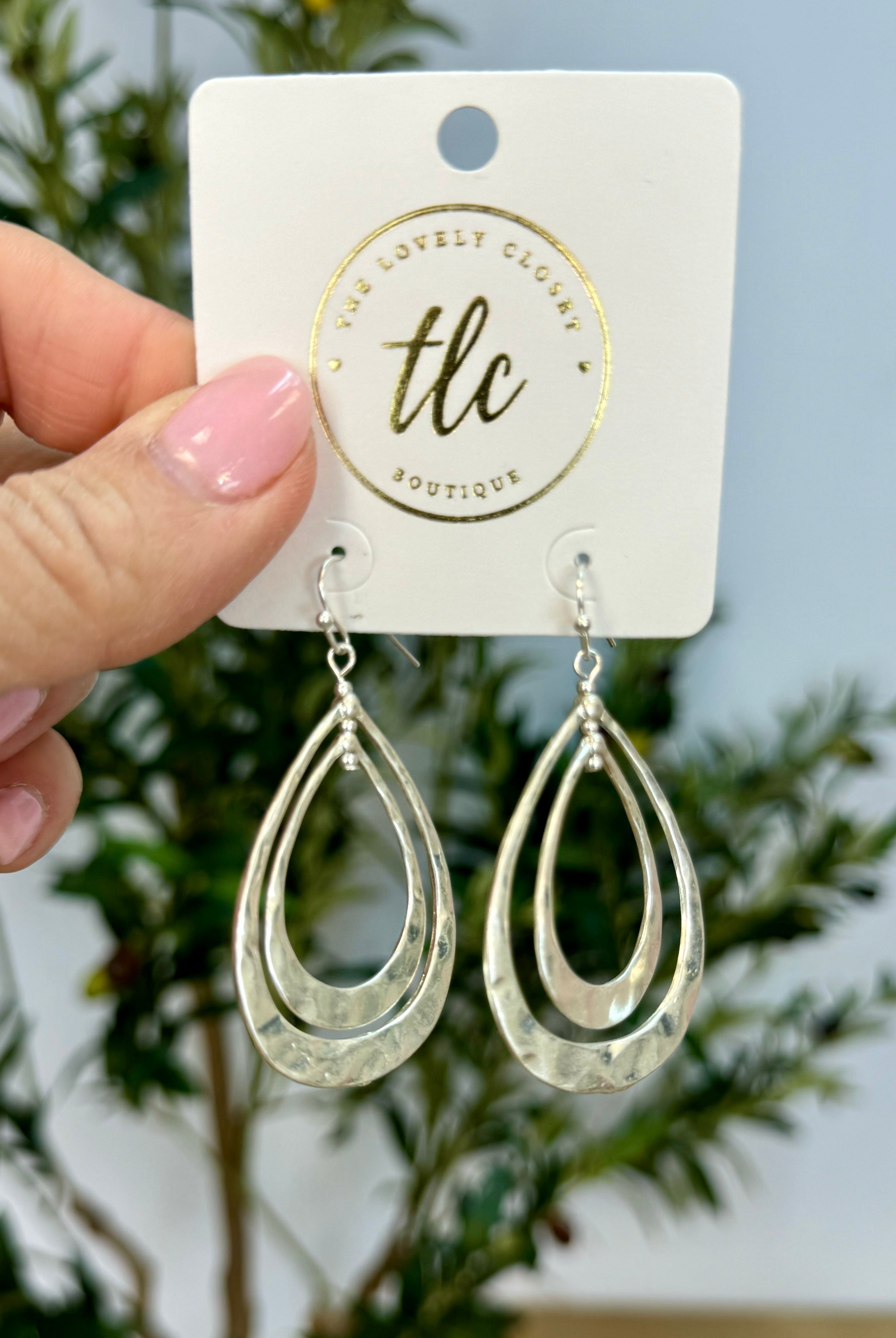 Hammered Metal Teardrop Earrings - Gold-250 Jewelry-The Lovely Closet-The Lovely Closet, Women's Fashion Boutique in Alexandria, KY