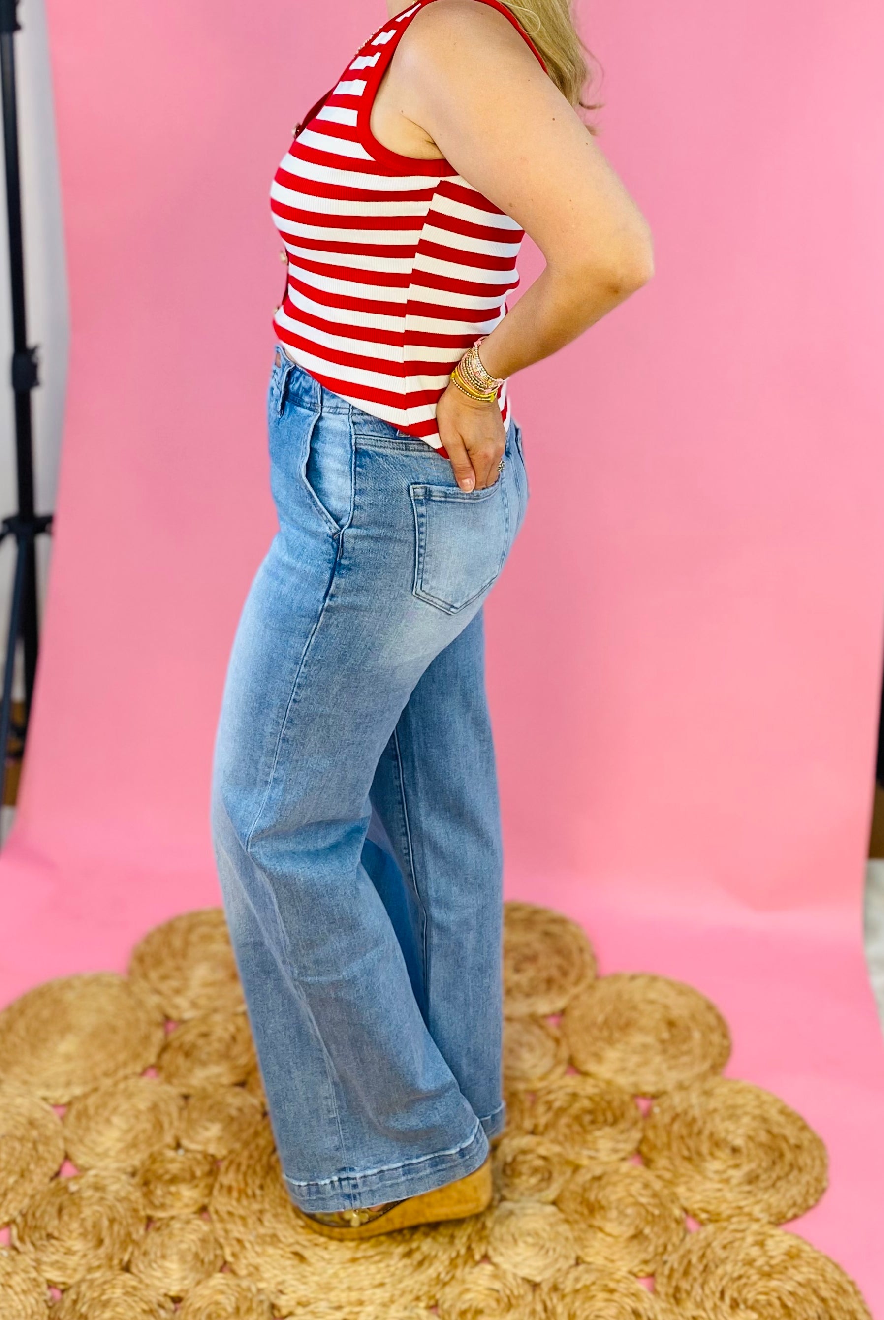 Mica Trouser Wide Leg Jeans-210 Jeans-Mica Denim-The Lovely Closet, Women's Fashion Boutique in Alexandria, KY