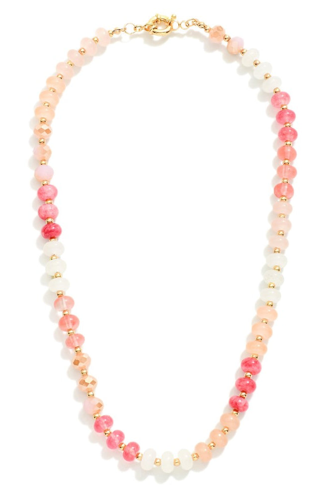 Just Peachy Candy Bead Necklace-250 Jewelry-judson-The Lovely Closet, Women's Fashion Boutique in Alexandria, KY