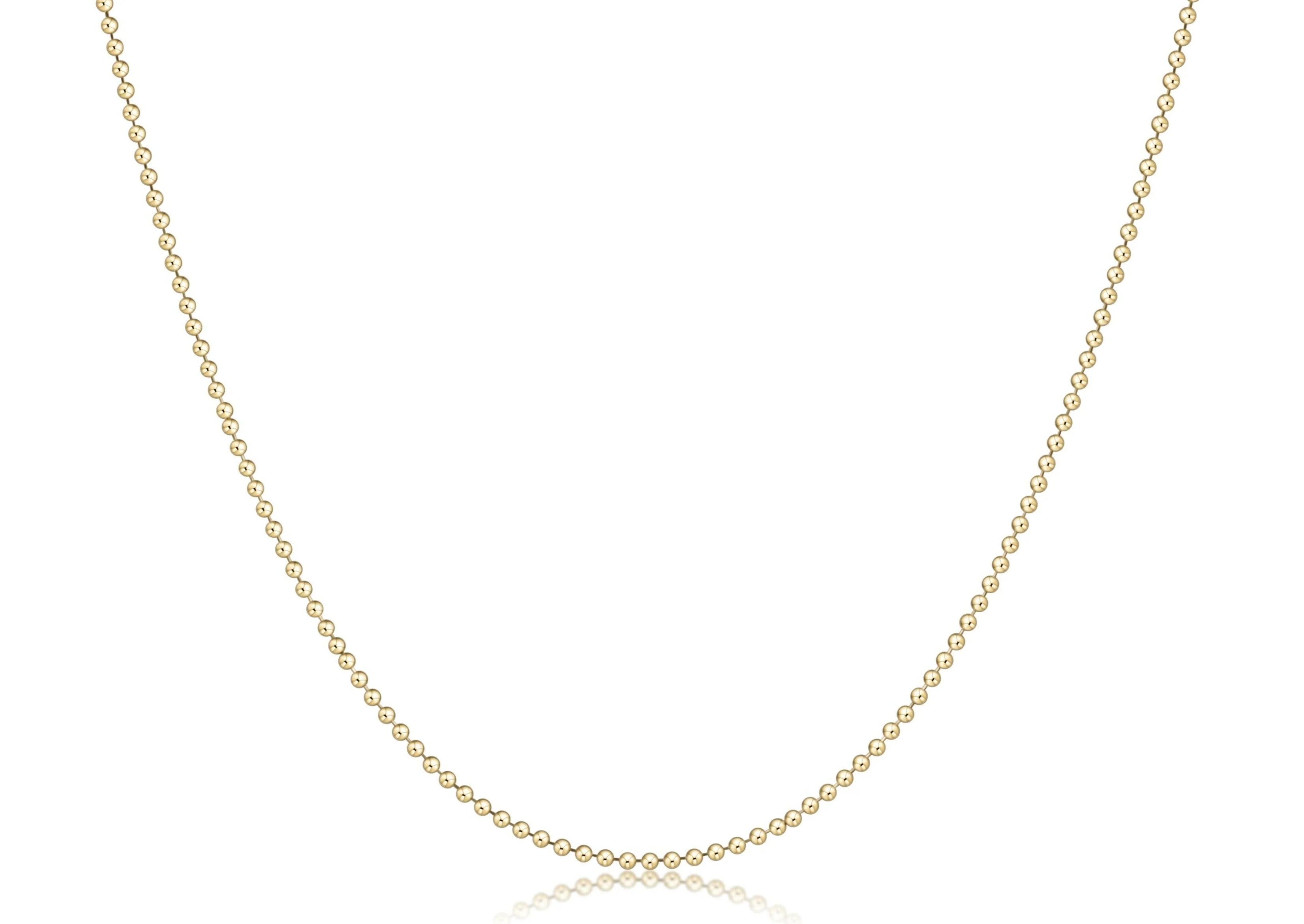 15" Choker Classic Beaded Chain - Gold-260 eNewton-eNewton-The Lovely Closet, Women's Fashion Boutique in Alexandria, KY
