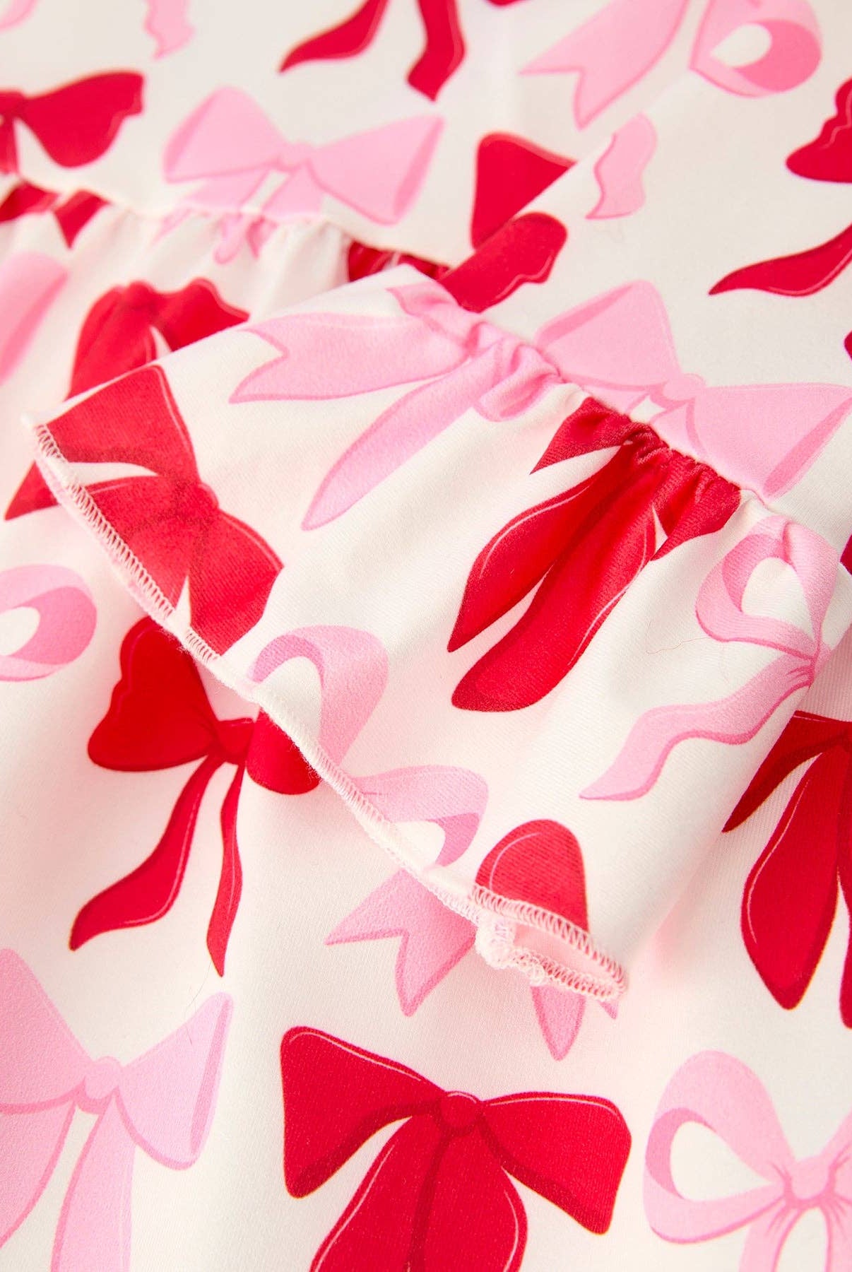 Valentine’s Bow Print Long Sleeve Ruffle Set-360 Carolines Closet-Rylee Faith Designs-The Lovely Closet, Women's Fashion Boutique in Alexandria, KY