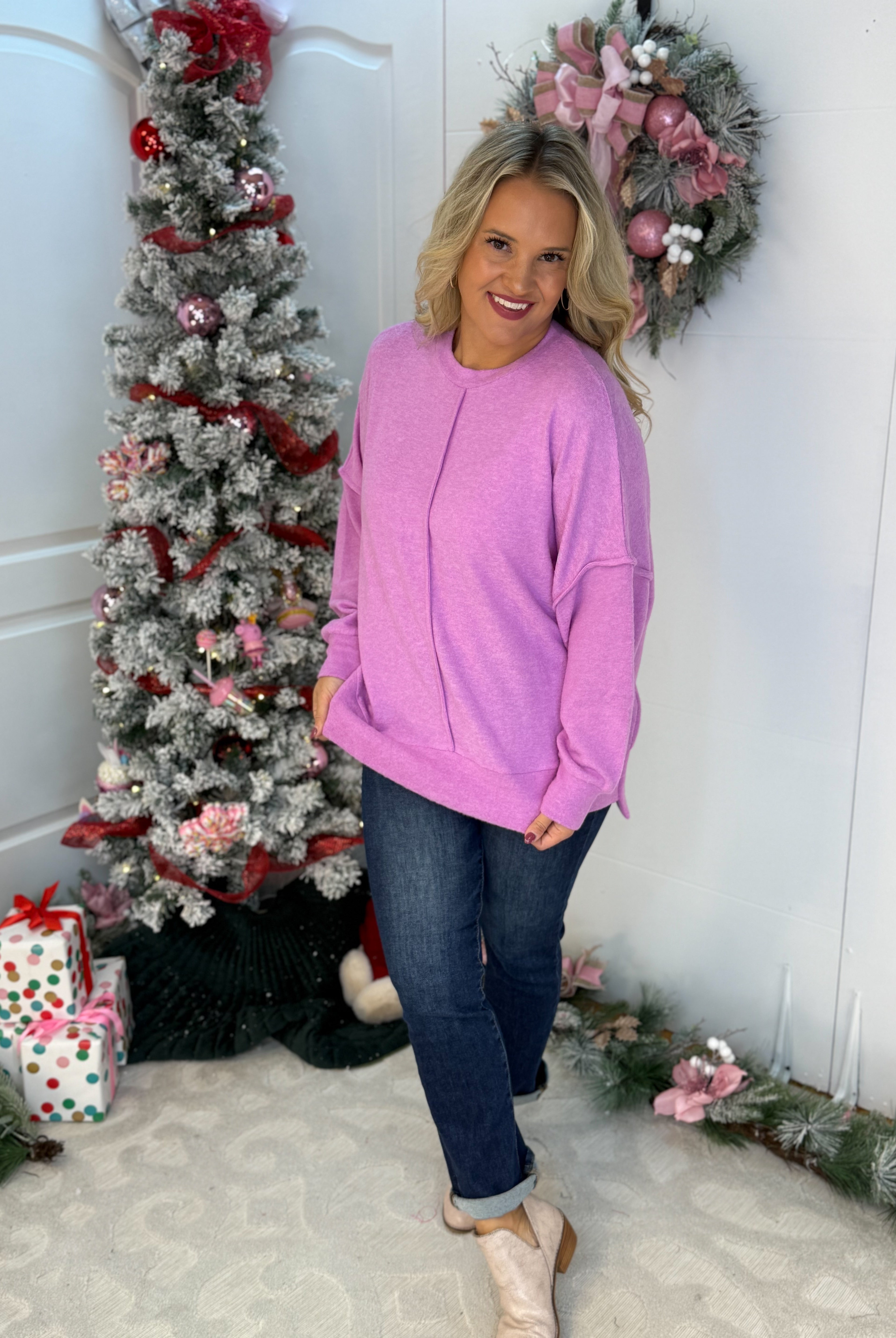 BLACK FRIDAY 7AM - COLD SNAP TOP-110 Long Sleeve Top-zenana-The Lovely Closet, Women's Fashion Boutique in Alexandria, KY