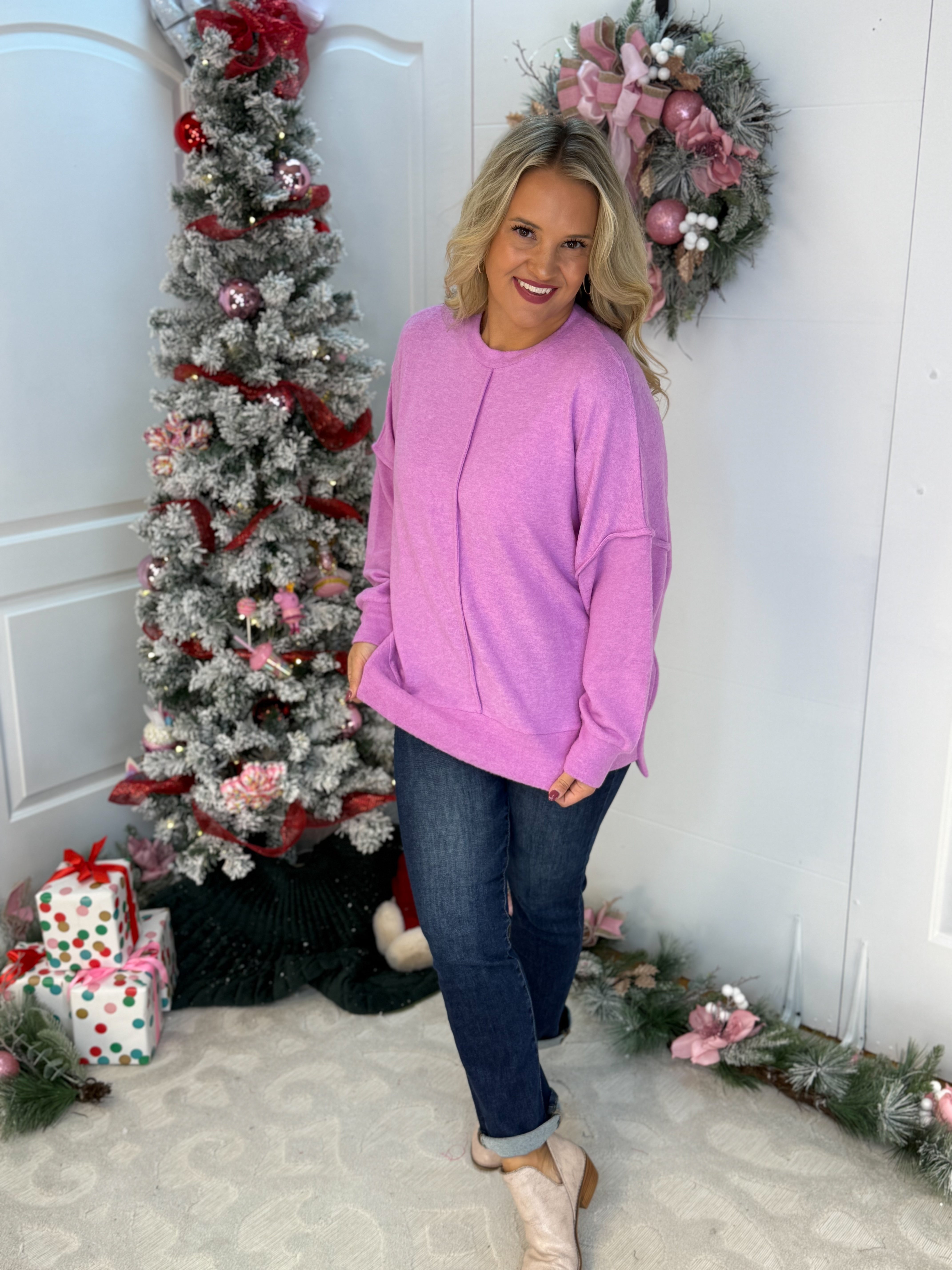 BLACK FRIDAY 7AM - COLD SNAP TOP-110 Long Sleeve Top-zenana-The Lovely Closet, Women's Fashion Boutique in Alexandria, KY