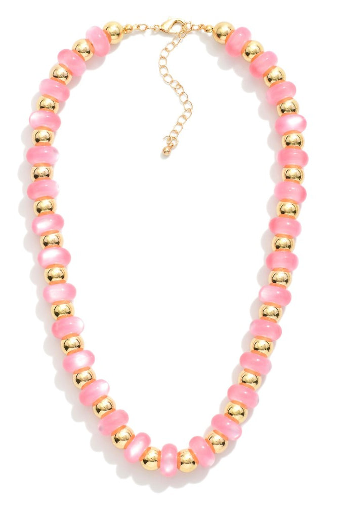 Chunky Beaded Spring Necklace-280 Accessories-judson-The Lovely Closet, Women's Fashion Boutique in Alexandria, KY