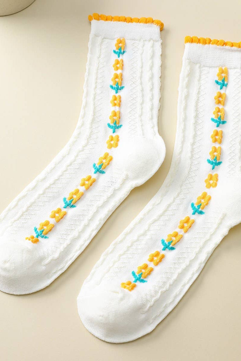 Pretty Petals Socks-280 Accessories-JOSSLYN by wall to wall-The Lovely Closet, Women's Fashion Boutique in Alexandria, KY