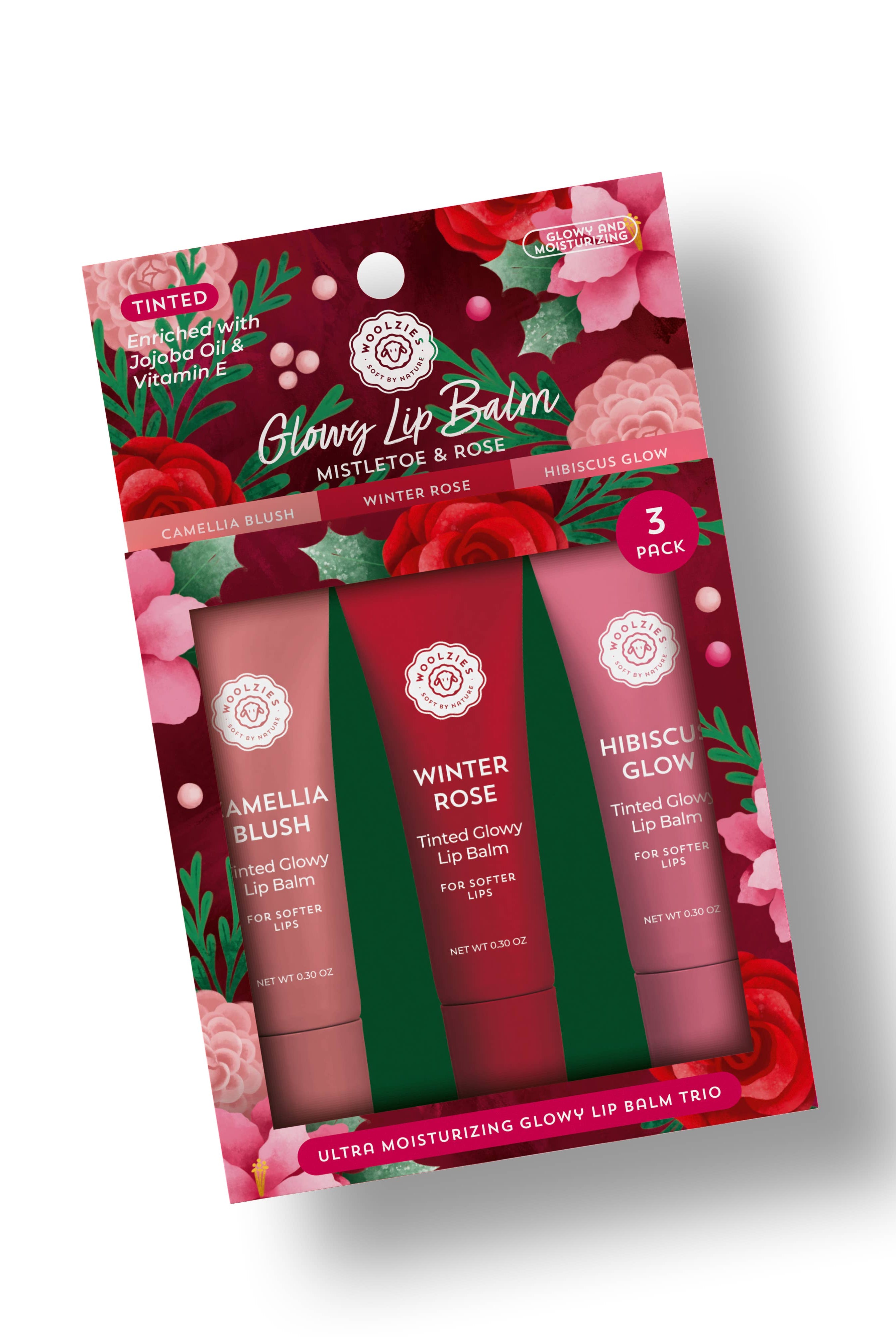 Mistletoe & Rose Glowy Lip Balm Trio-350 Holiday-Woolzies-The Lovely Closet, Women's Fashion Boutique in Alexandria, KY
