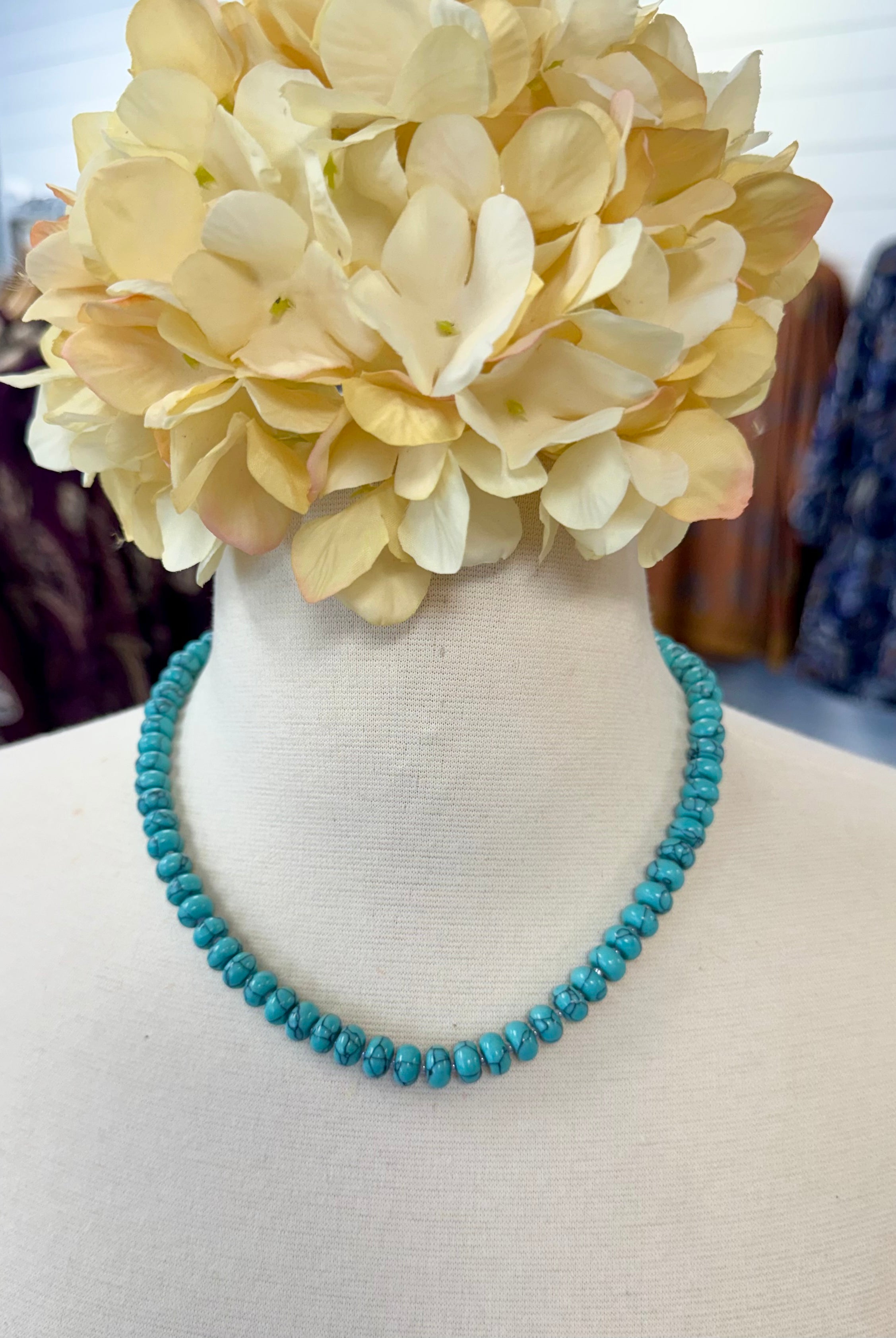 Turquoise Bonbon Candy Bead Necklace-280 Accessories-Golden Stella-The Lovely Closet, Women's Fashion Boutique in Alexandria, KY