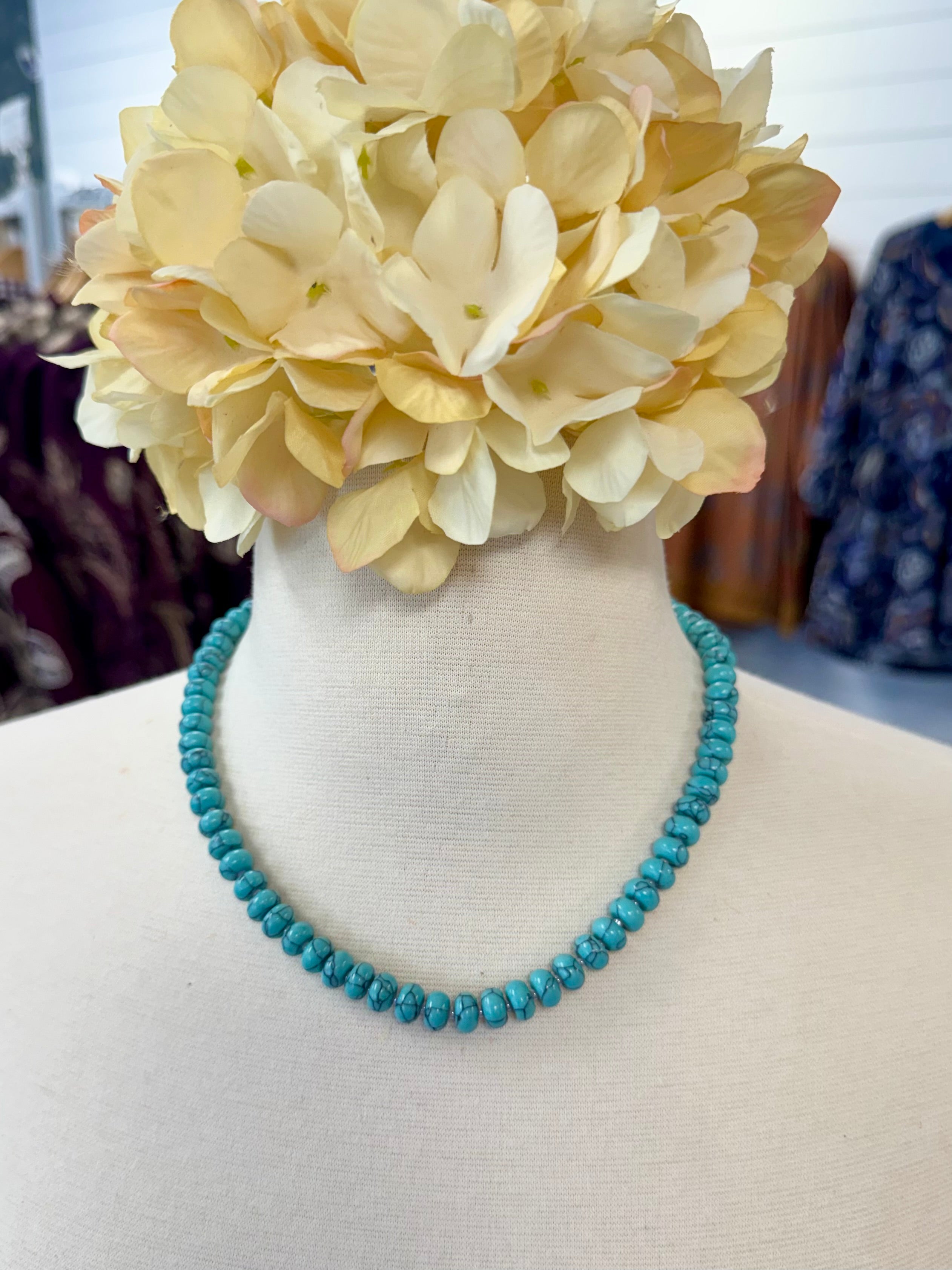 Turquoise Bonbon Candy Bead Necklace-280 Accessories-Golden Stella-The Lovely Closet, Women's Fashion Boutique in Alexandria, KY