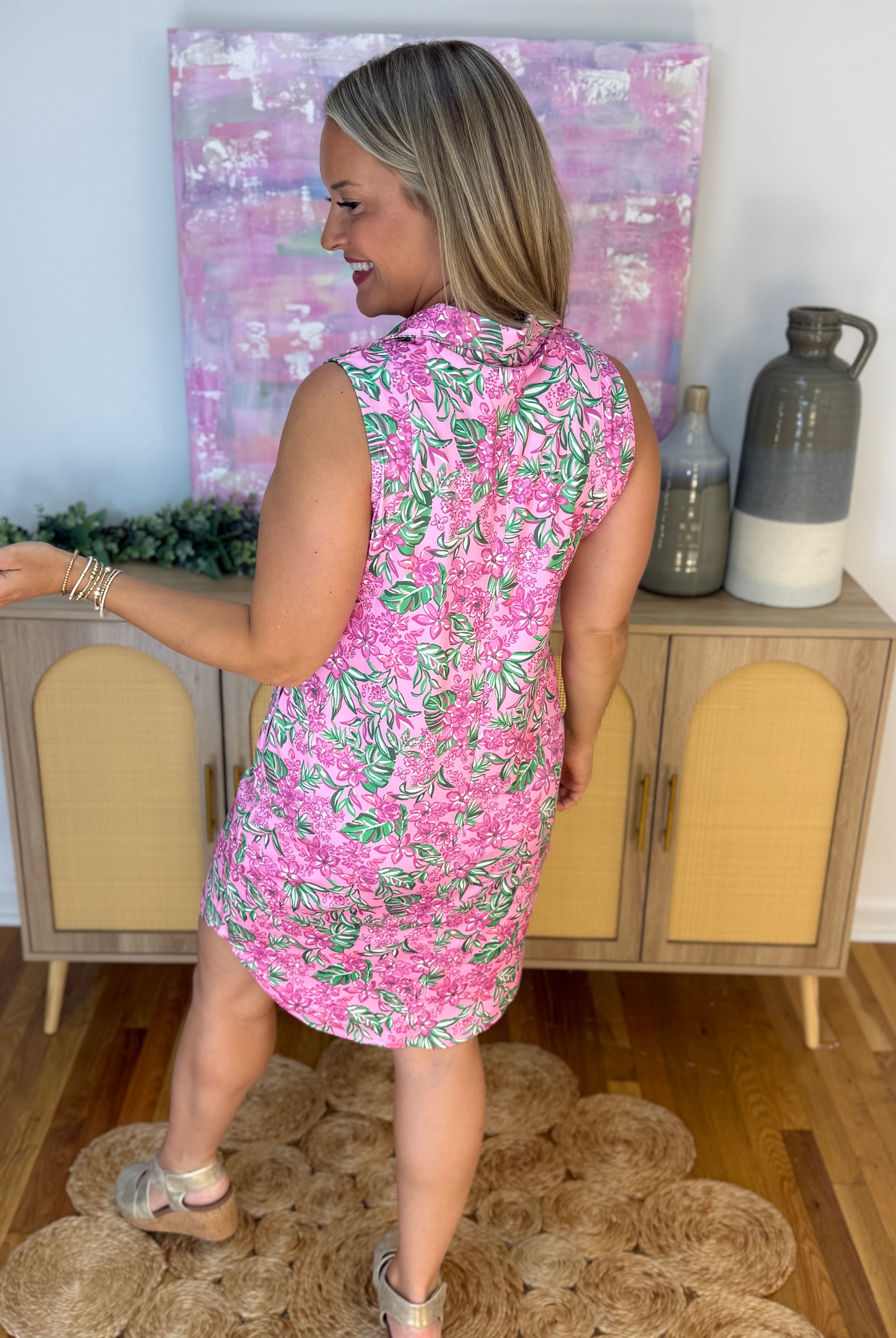 Sun Cool Dress - Pink and Green Multi-180 Dresses-Dear Scarlett-The Lovely Closet, Women's Fashion Boutique in Alexandria, KY
