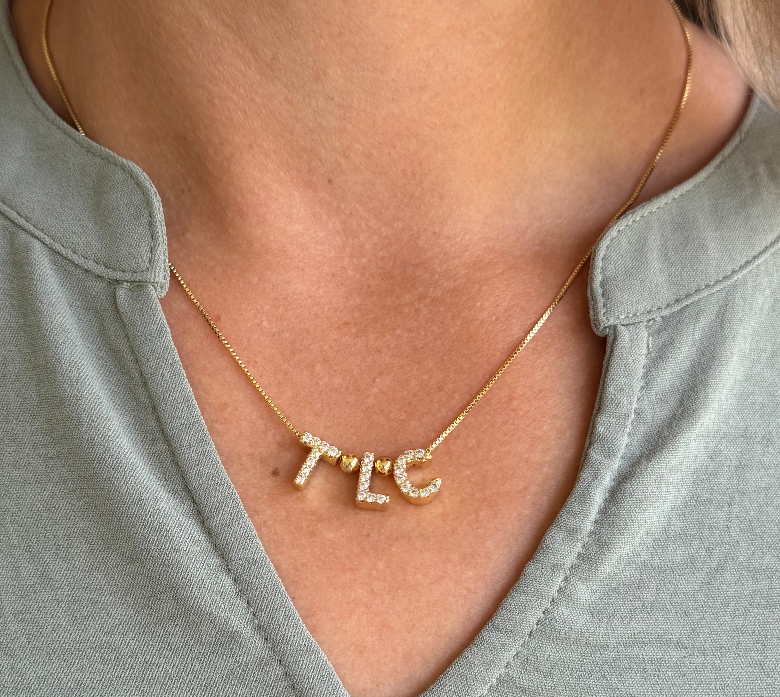 Charm Bar Lux Letter Slides-250 Jewelry-The Lovely Closet-The Lovely Closet, Women's Fashion Boutique in Alexandria, KY