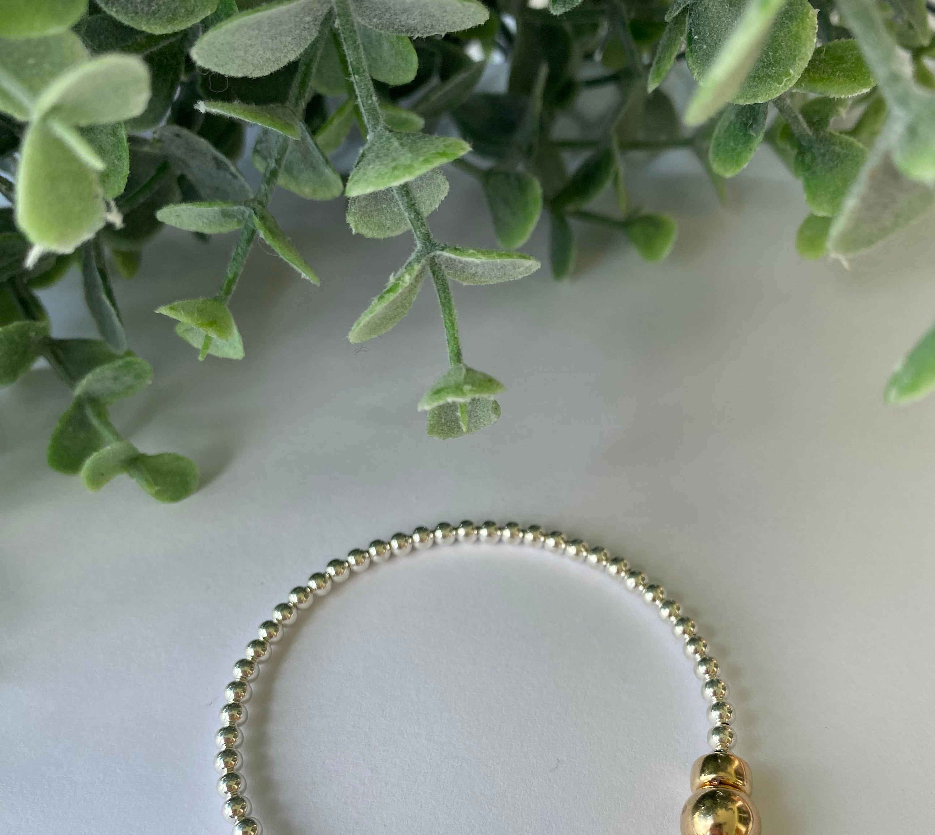 Classic Mixed Metal 3mm Bead Cuff-260 eNewton-eNewton-The Lovely Closet, Women's Fashion Boutique in Alexandria, KY