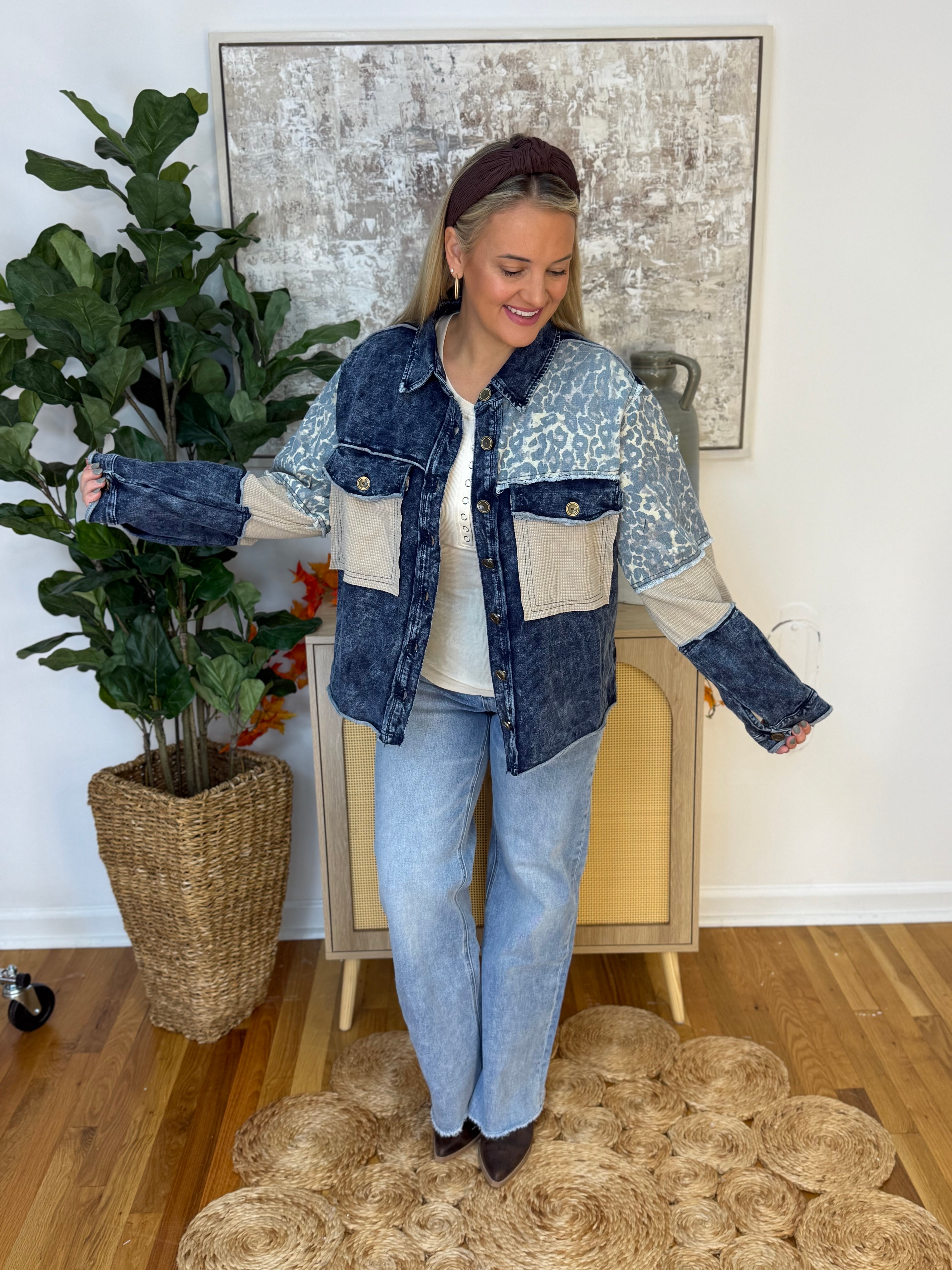 Turning Heads Denim Jacket by POL-170 Jackets/Outerwear-POL-The Lovely Closet, Women's Fashion Boutique in Alexandria, KY