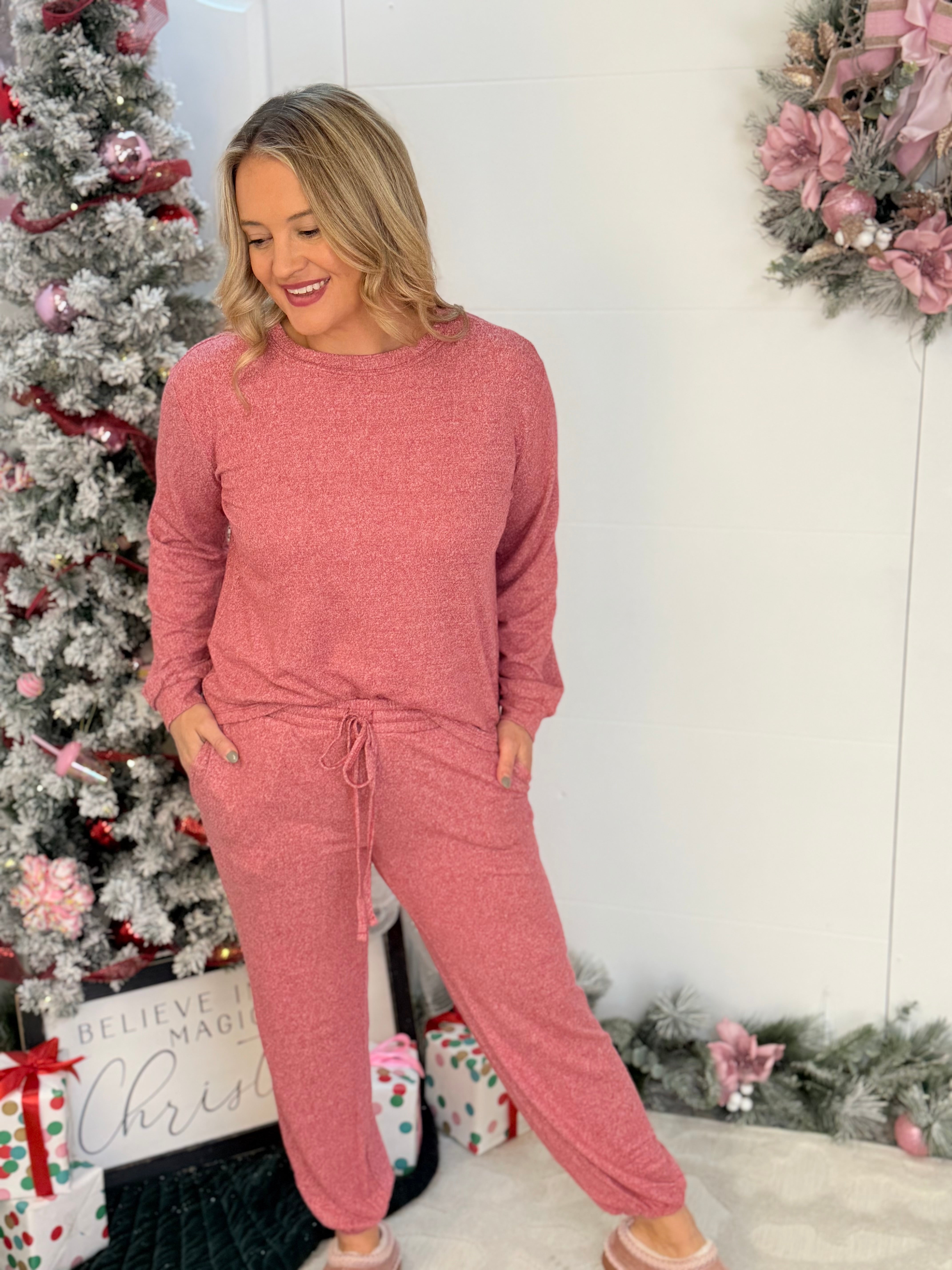 BLACK FRIDAY 8AM - COZY INDOORS SET-190 Rompers/Jumpsuits/Sets-zenana-The Lovely Closet, Women's Fashion Boutique in Alexandria, KY