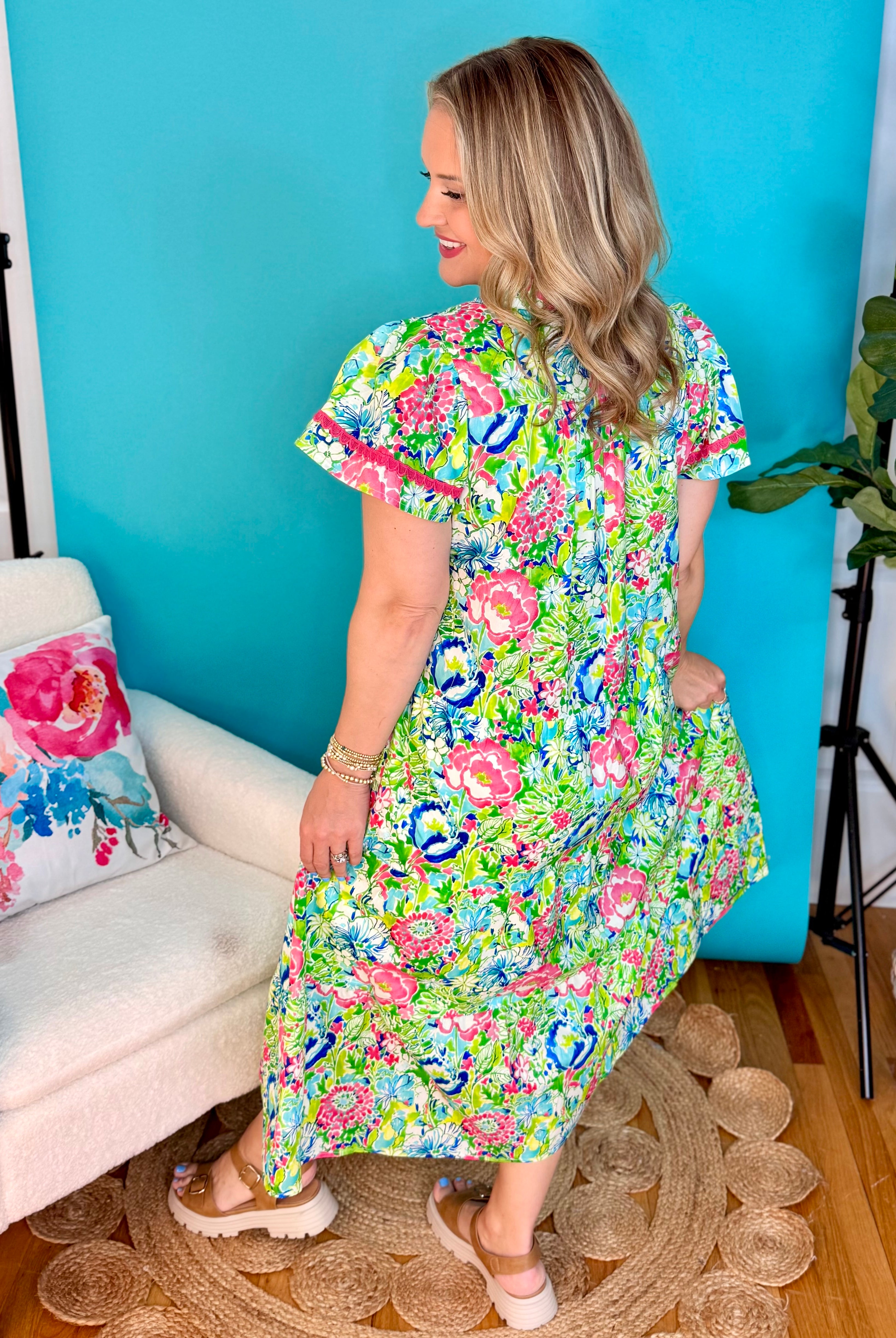 Say It's Summer Midi Dress-180 Dresses-umgee-The Lovely Closet, Women's Fashion Boutique in Alexandria, KY