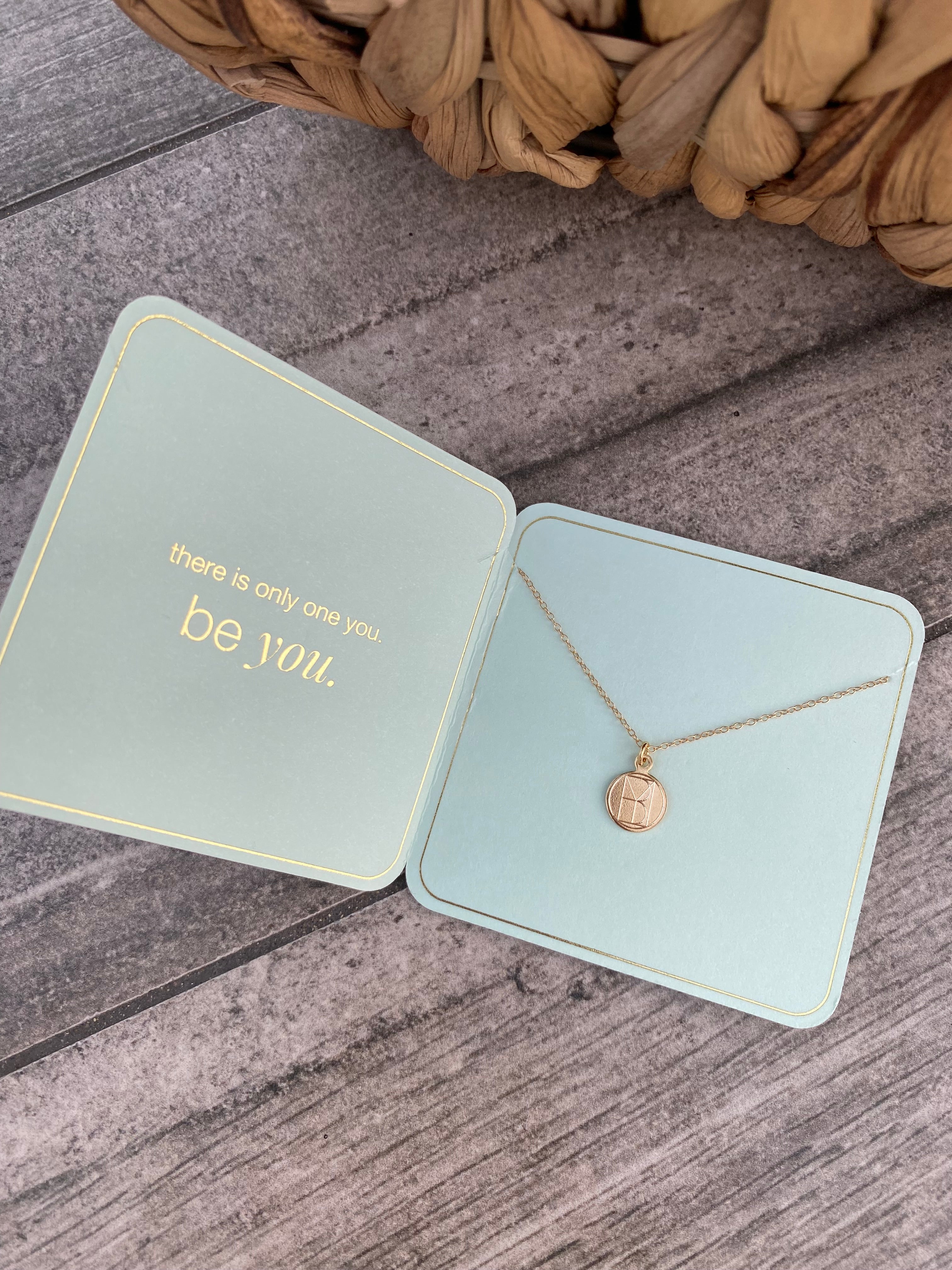 16" Necklace Gold - Be You Small Gold Disc-260 eNewton-eNewton-The Lovely Closet, Women's Fashion Boutique in Alexandria, KY
