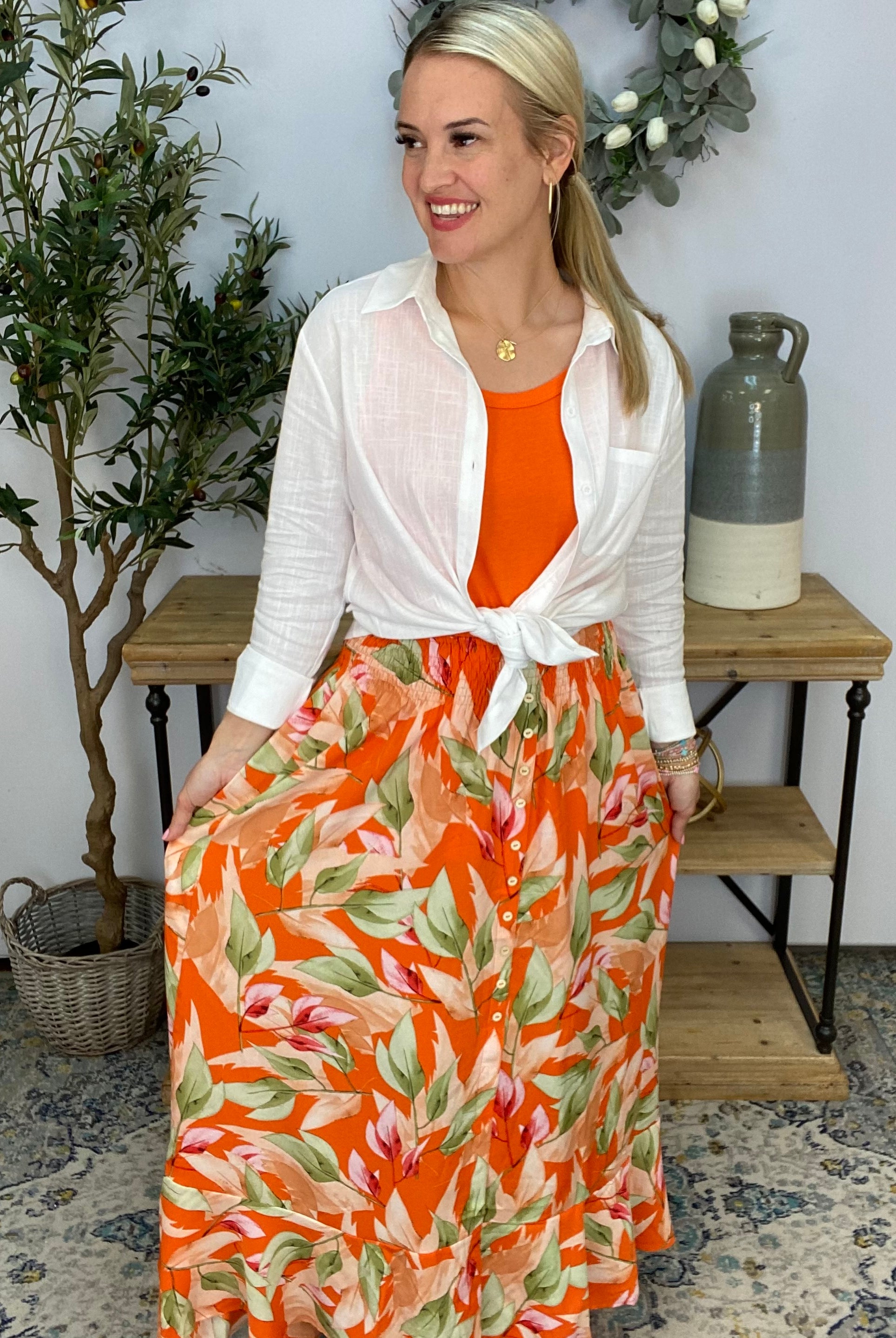 Sipping on Citrus Maxi Skirt-Skirts-The Lovely Closet-The Lovely Closet, Women's Fashion Boutique in Alexandria, KY