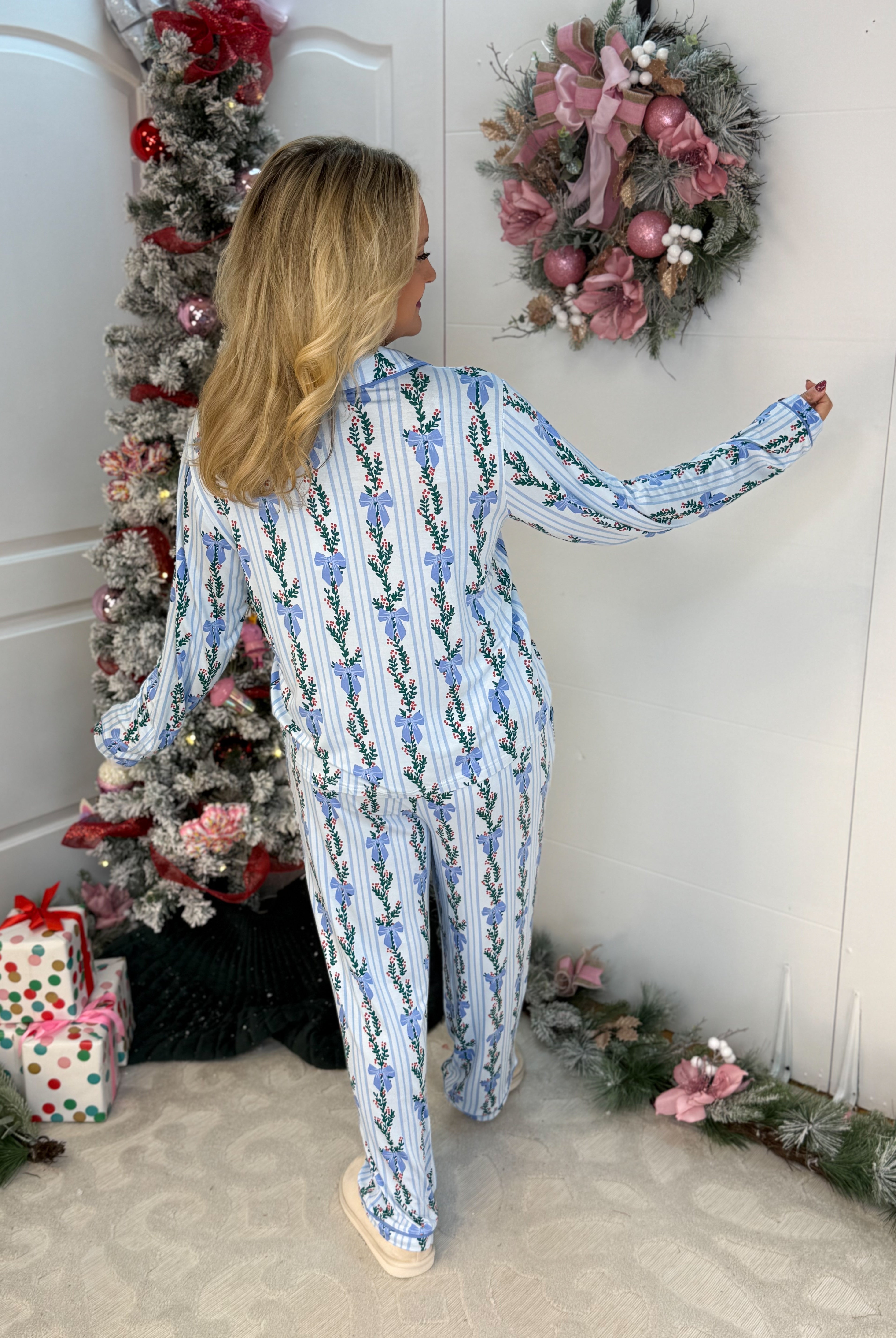 Mary Square Hello Garland Charlotte Pant Set-350 Holiday-Mary Square-The Lovely Closet, Women's Fashion Boutique in Alexandria, KY