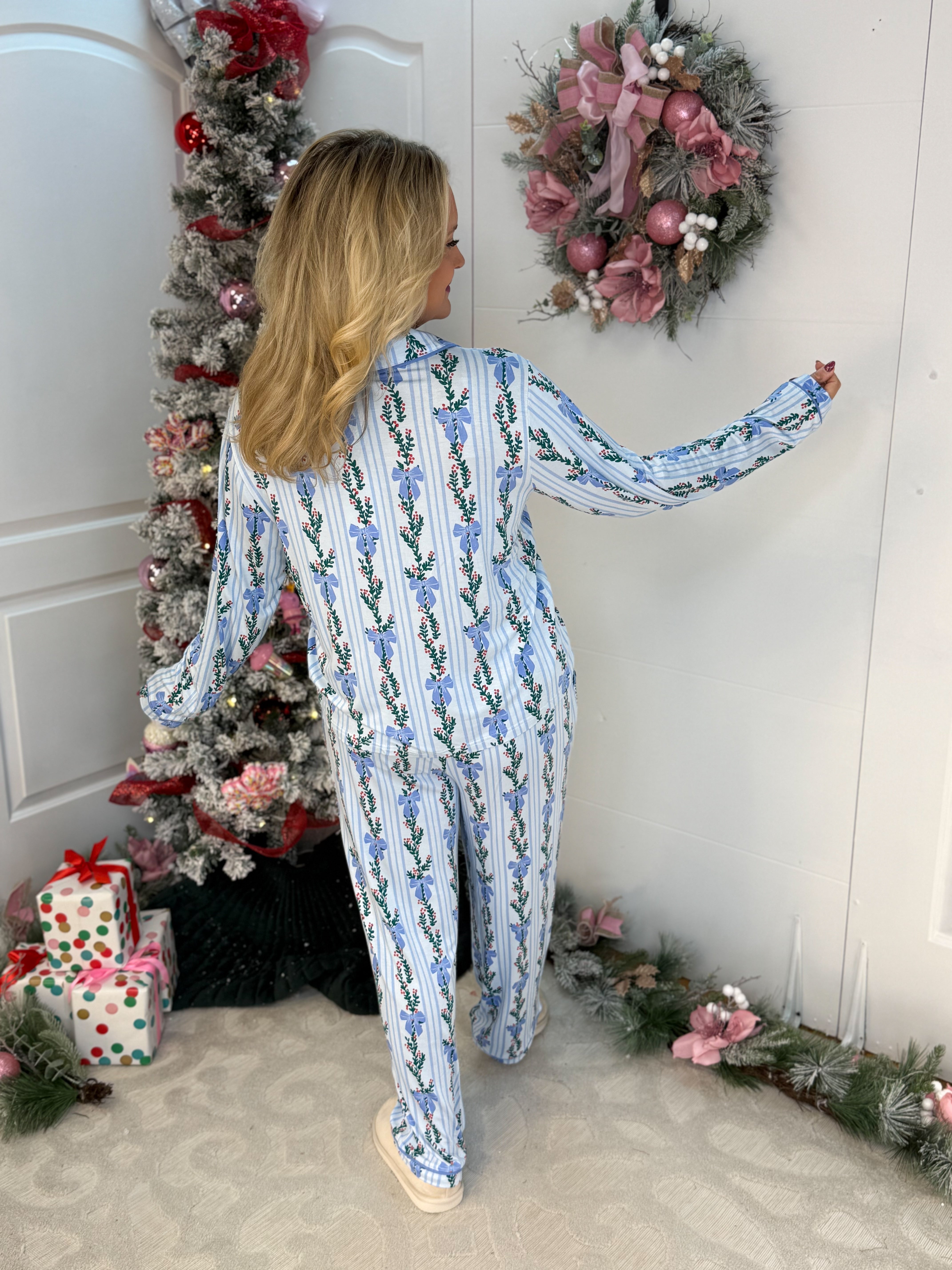 Mary Square Hello Garland Charlotte Pant Set-350 Holiday-Mary Square-The Lovely Closet, Women's Fashion Boutique in Alexandria, KY