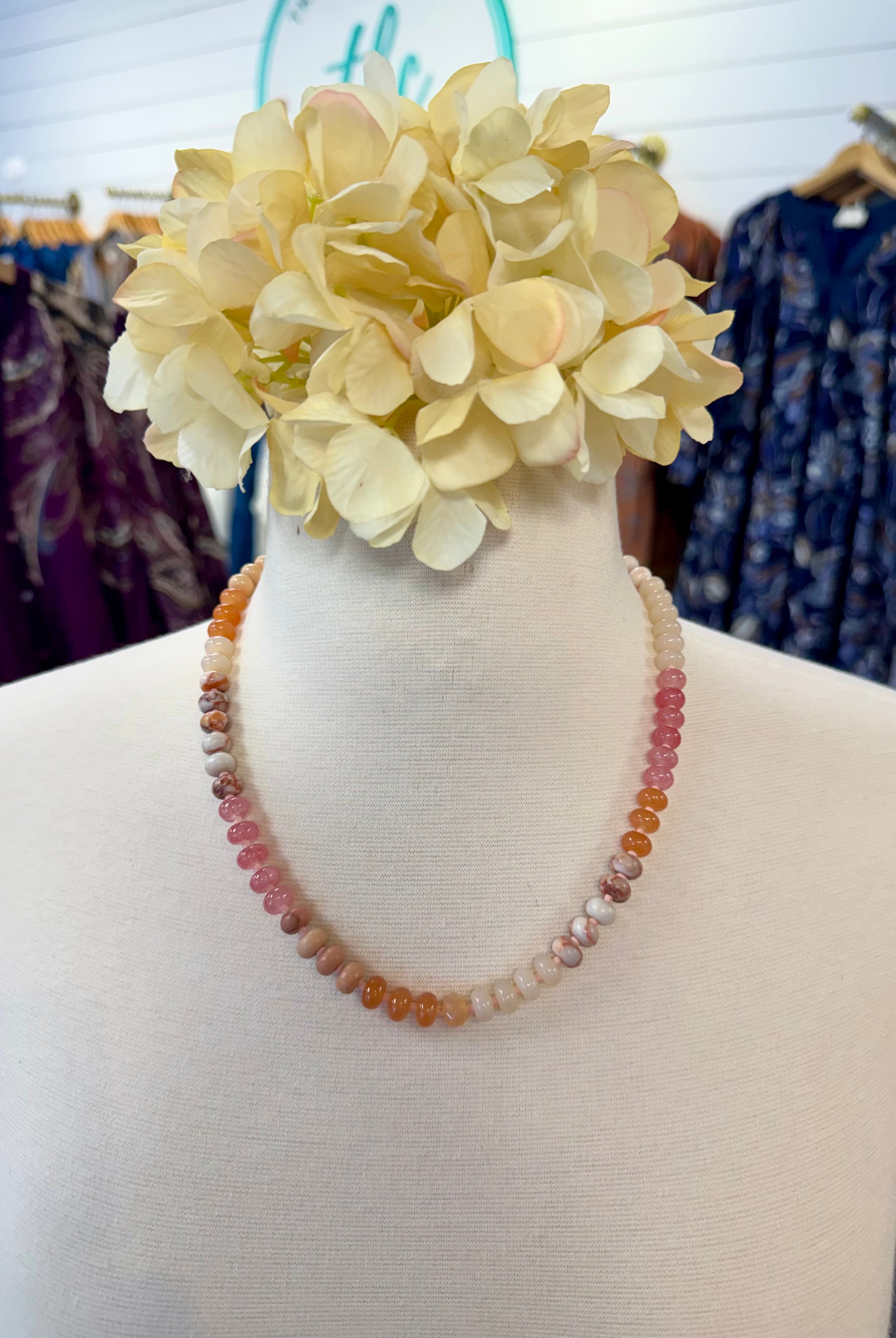 Copper Taffy Candy Stone Necklace-280 Accessories-judson-The Lovely Closet, Women's Fashion Boutique in Alexandria, KY