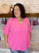 Pop The Rosè Top-100 Short Sleeve Tops-The Lovely Closet-The Lovely Closet, Women's Fashion Boutique in Alexandria, KY