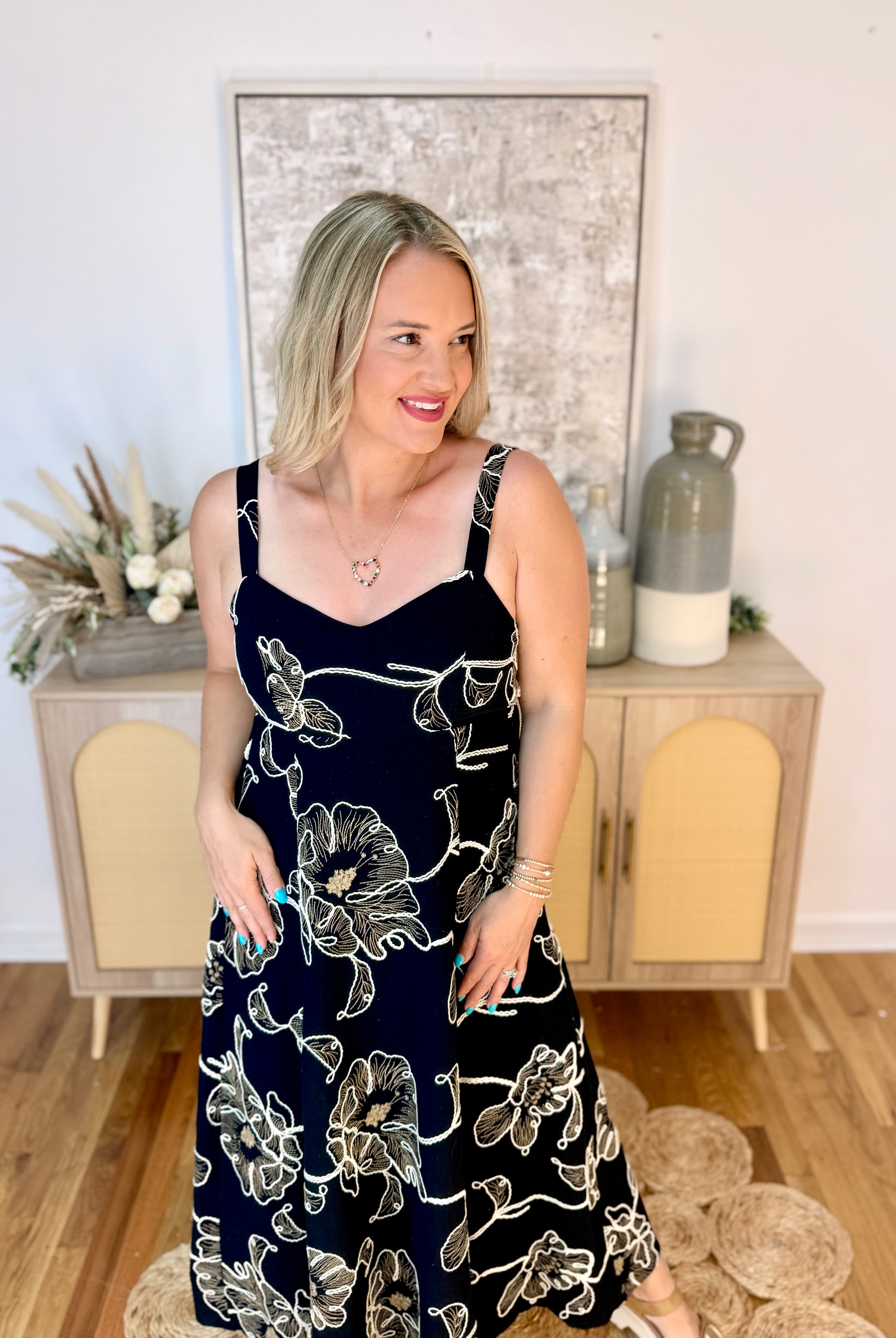 Beach Escape Embroidered Dress-180 Dresses-Blu Pepper-The Lovely Closet, Women's Fashion Boutique in Alexandria, KY